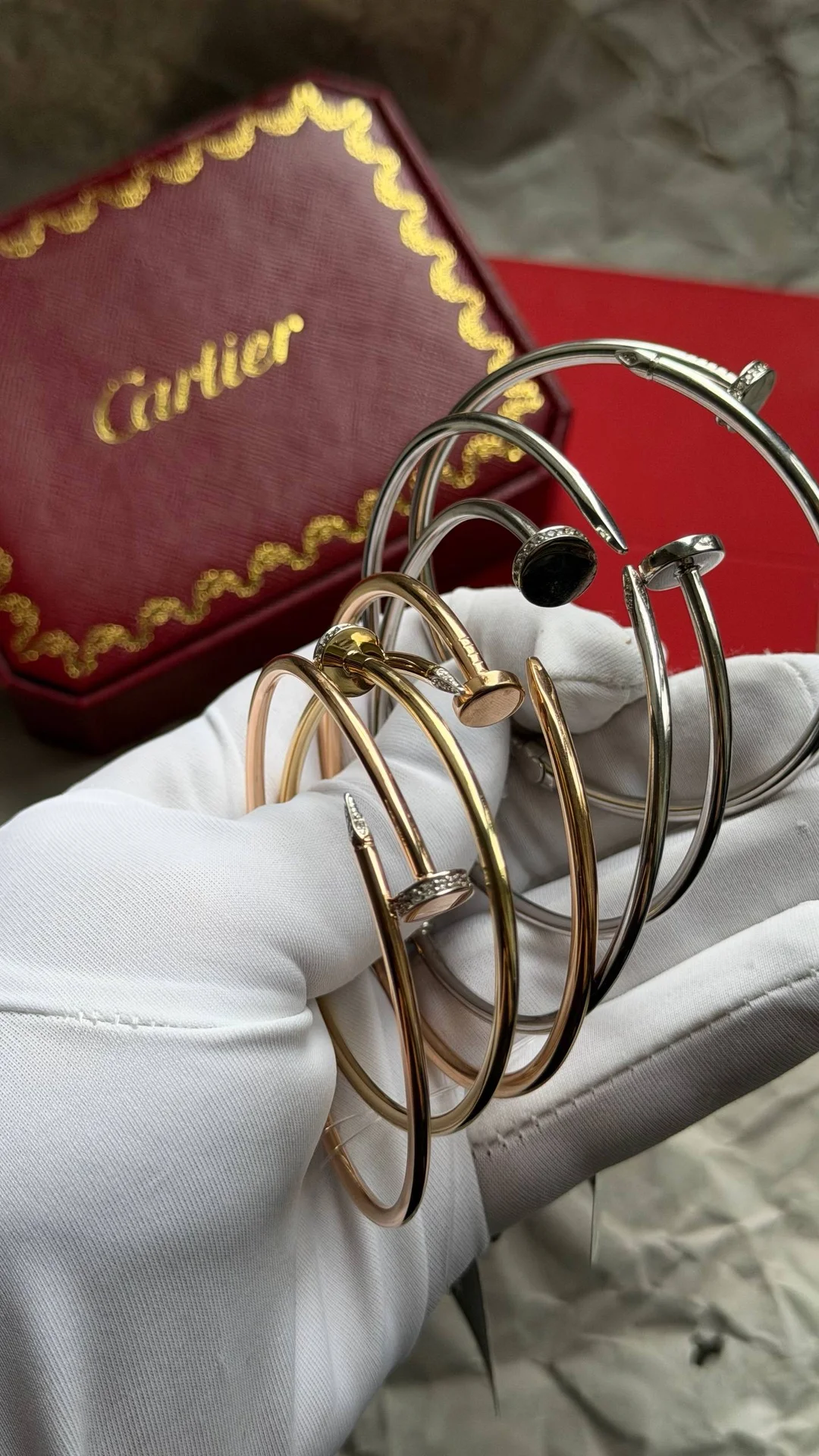 Cartier браслет гвоздь золото 585 пробы - миниатюра 4