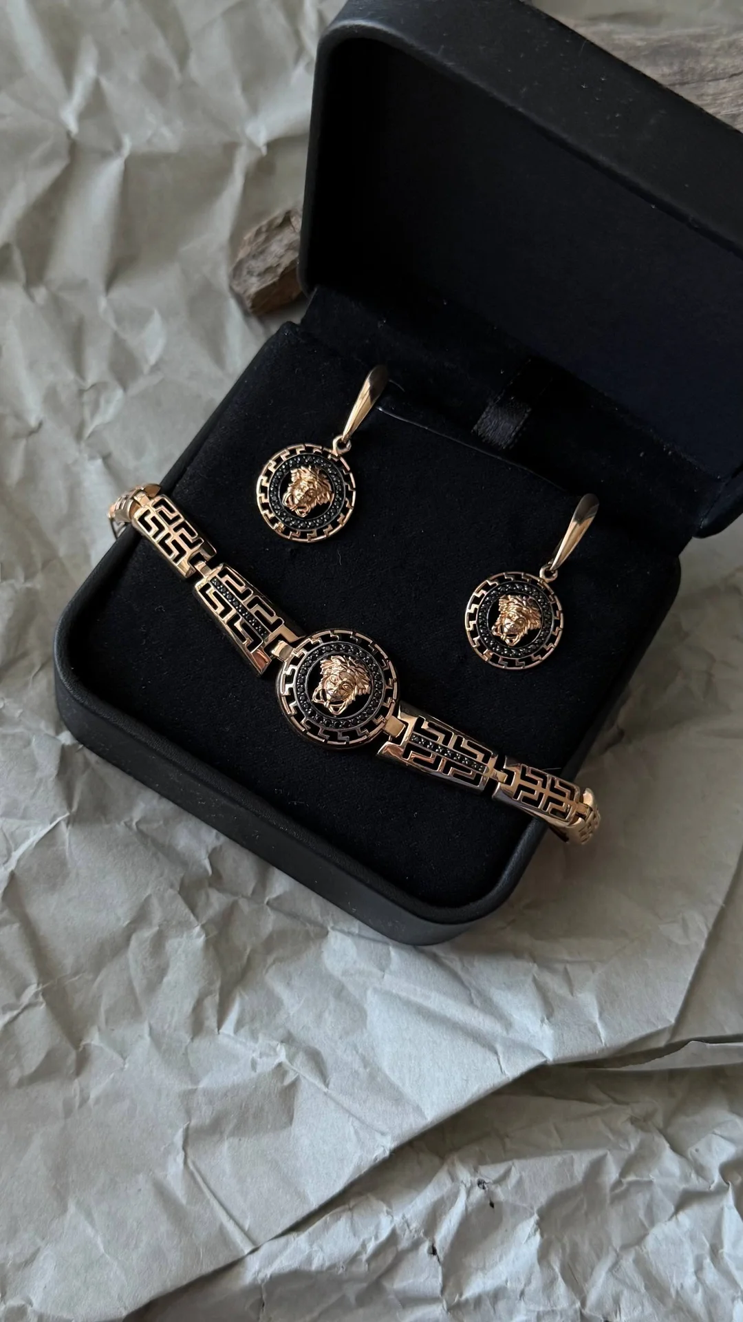 золотой комплект Versace 585 пробы - миниатюра 4