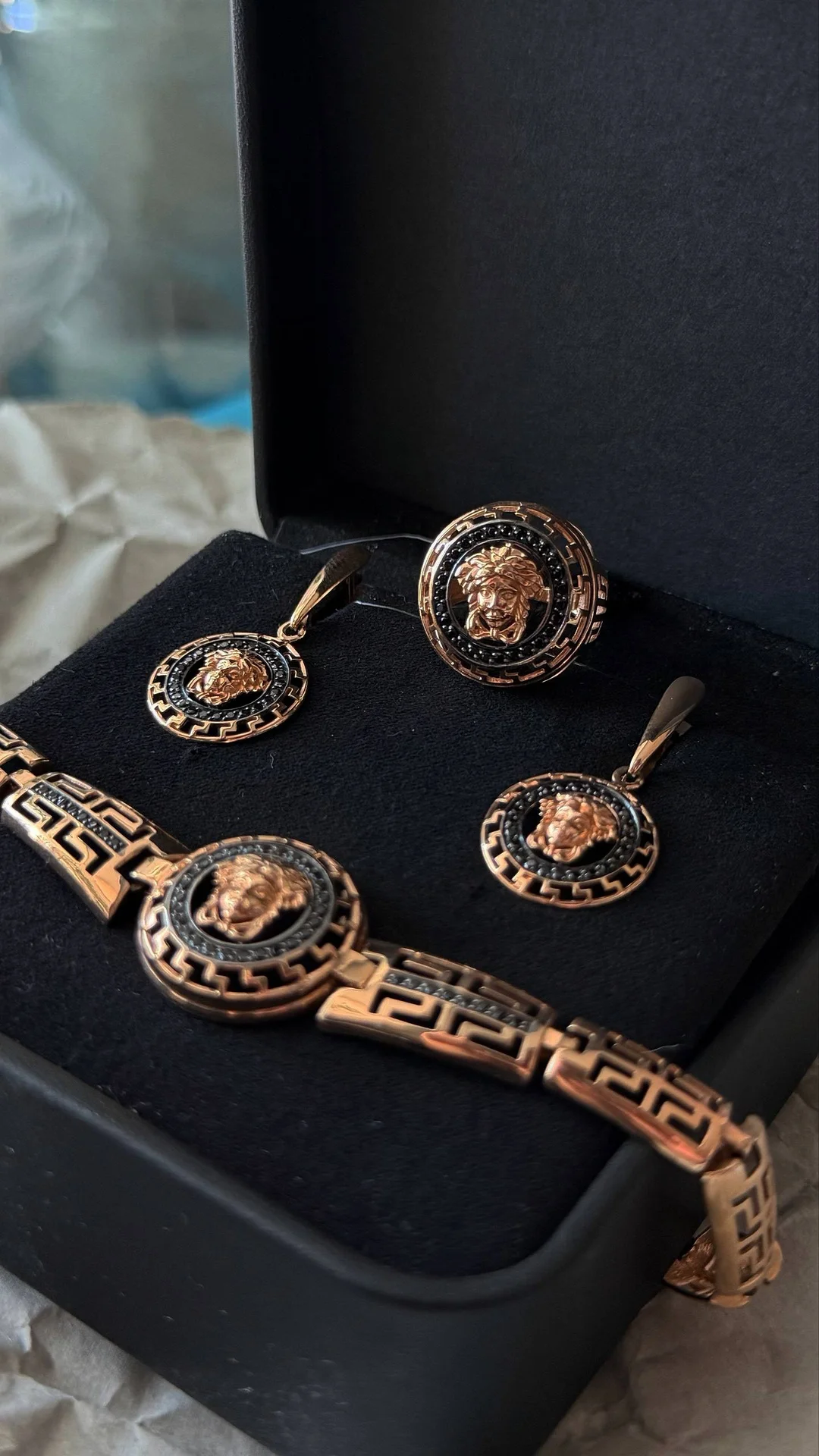 золотой комплект Versace 585 пробы - миниатюра 5