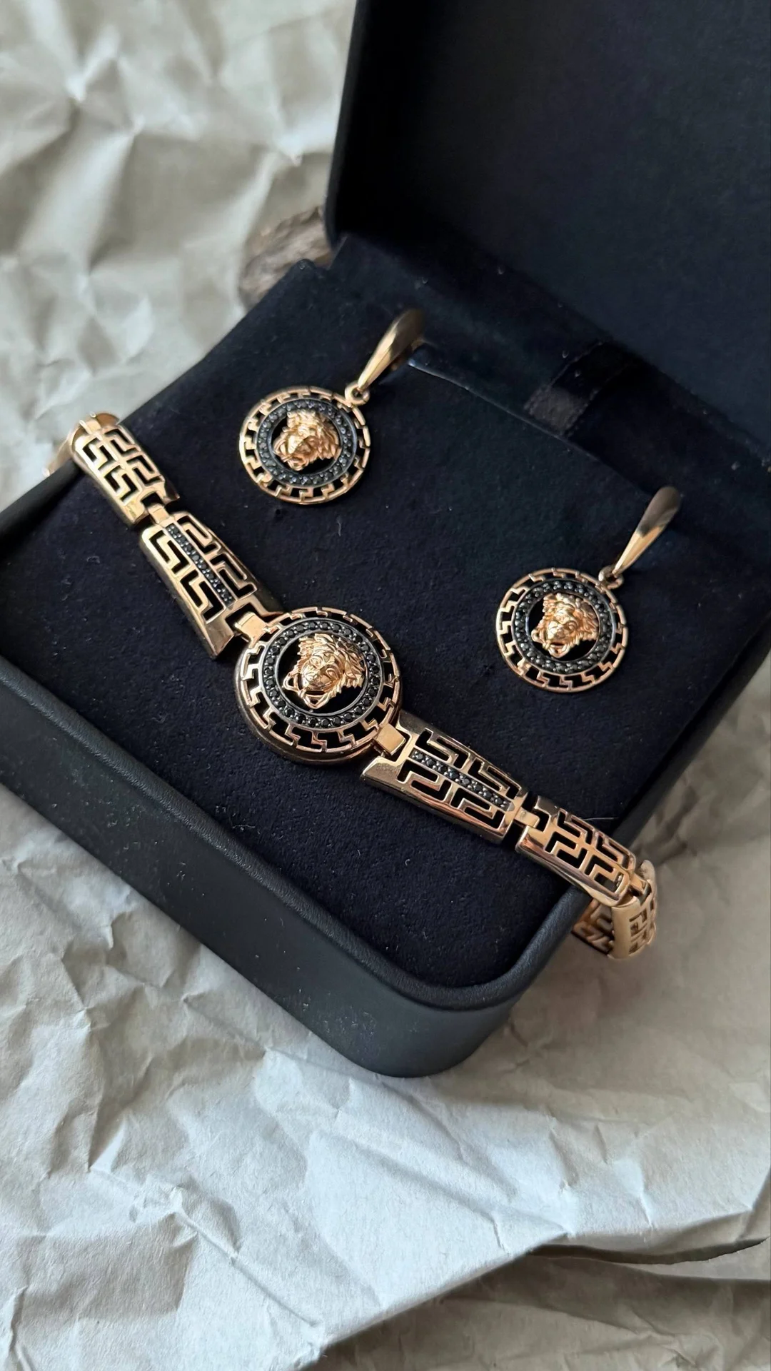 золотой комплект Versace 585 пробы - миниатюра 9