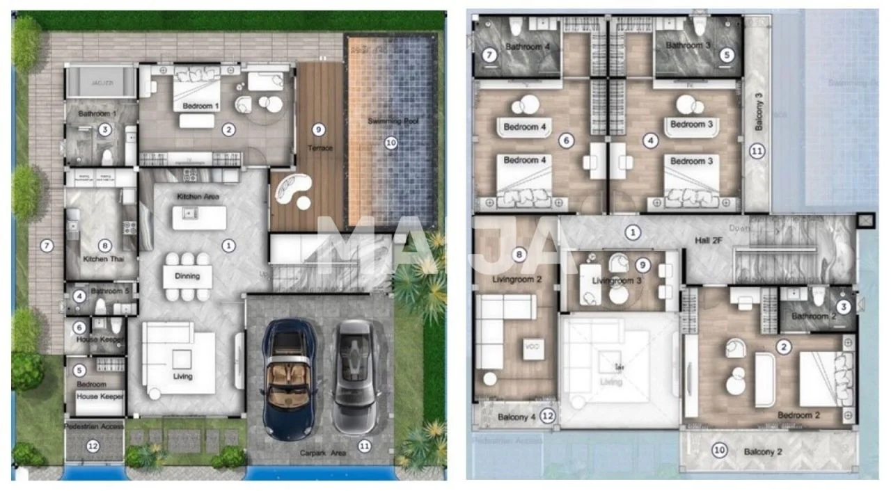 Вилла в Паттайе, Таиланд, 431 м² - миниатюра 2