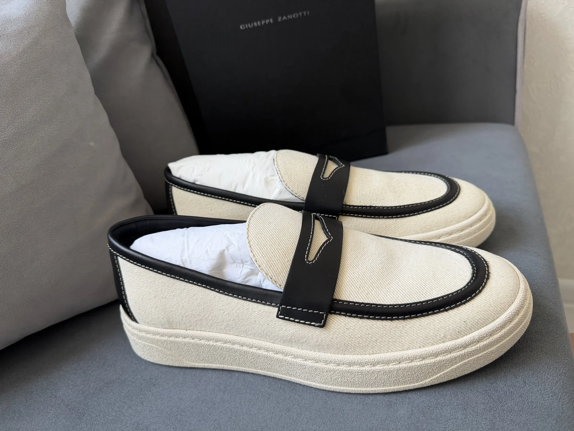 Лоферы слипоны giuseppe zanotti 42 оригинал - миниатюра 7