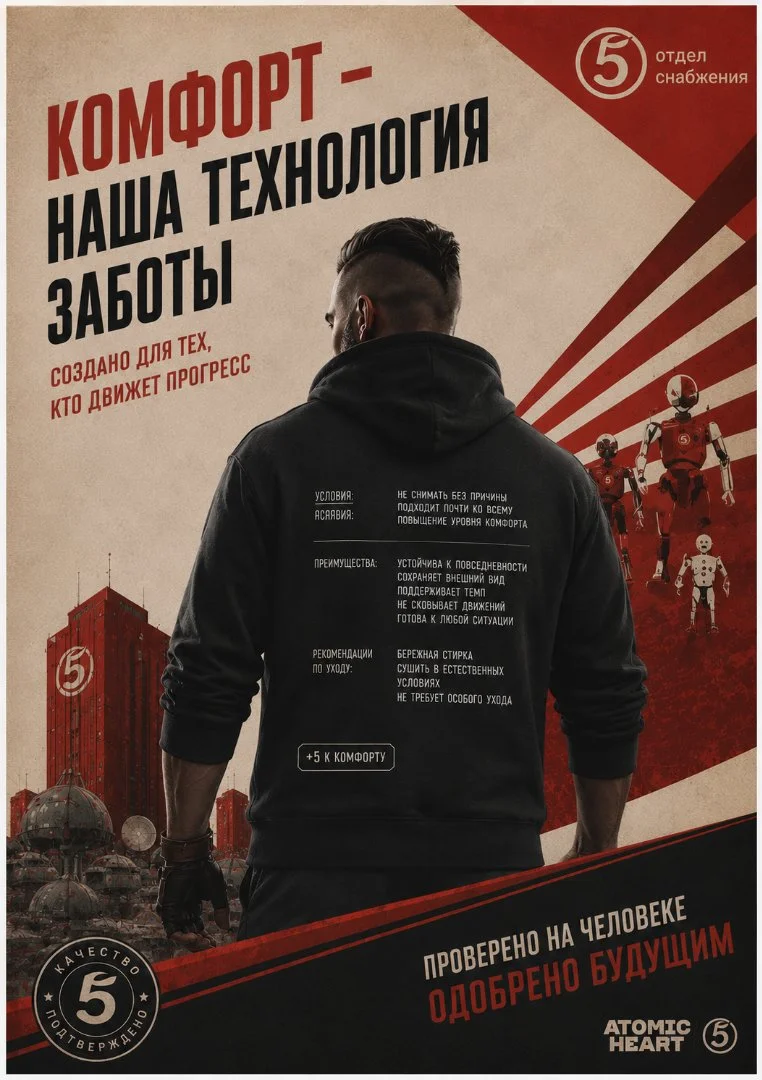 Худи Atomic Heart X Пятёрочка - миниатюра 2