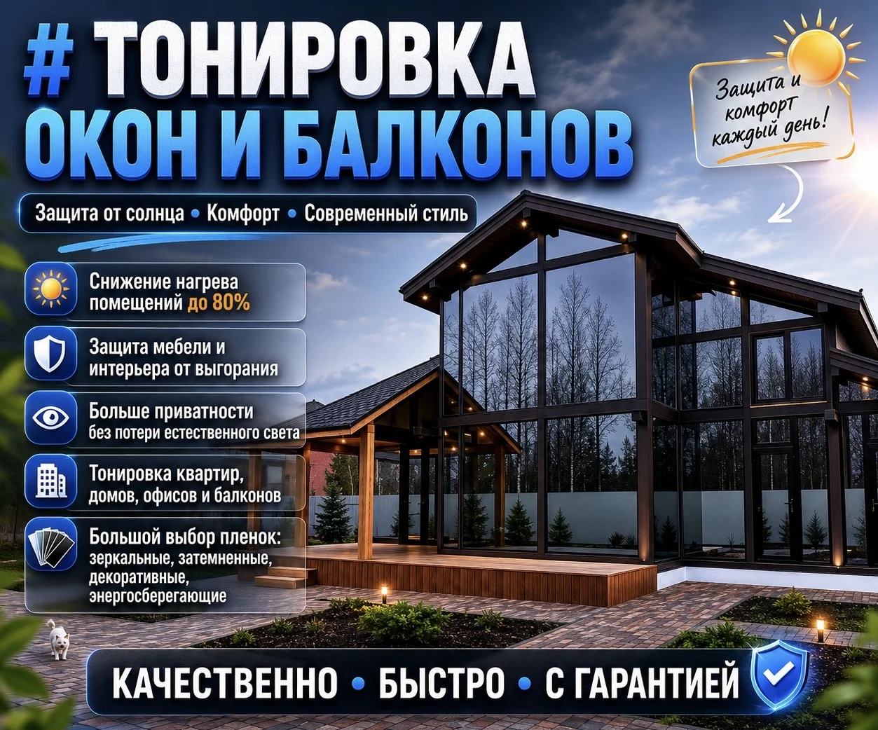тонировка окон , тонирование балконов , лоджий - изображение 1