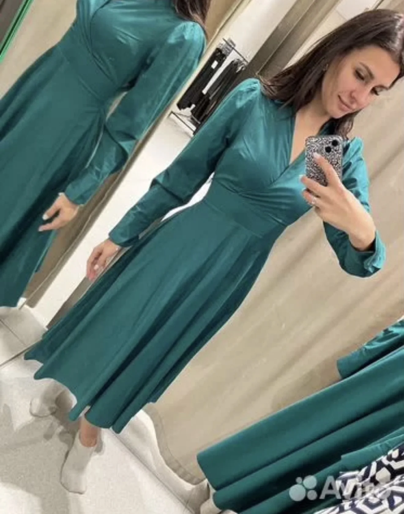платье новое зеоеное 44 оригинал maag zara - миниатюра 2