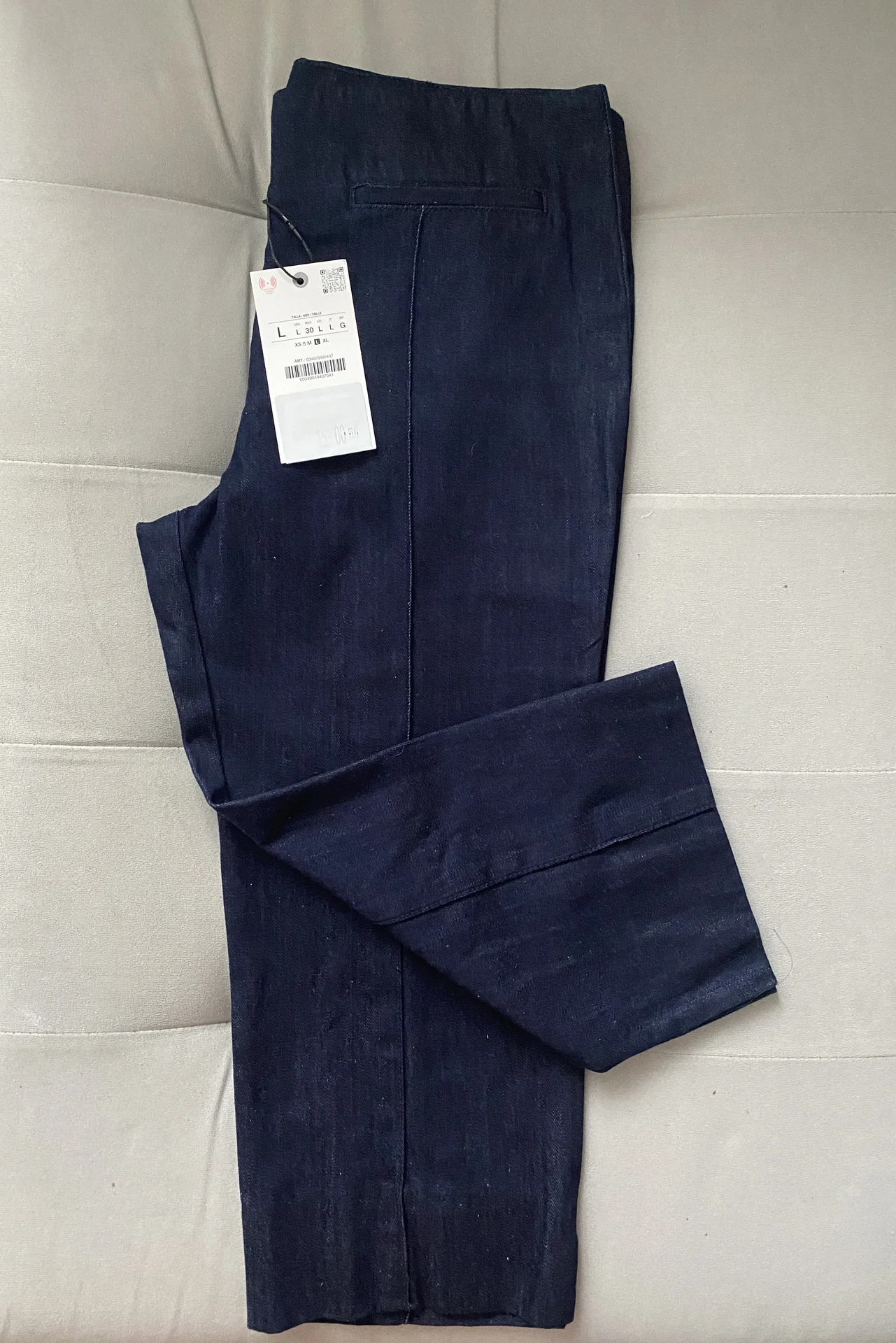 Zara джинсы-капри размер L НОВЫЕ - миниатюра 2