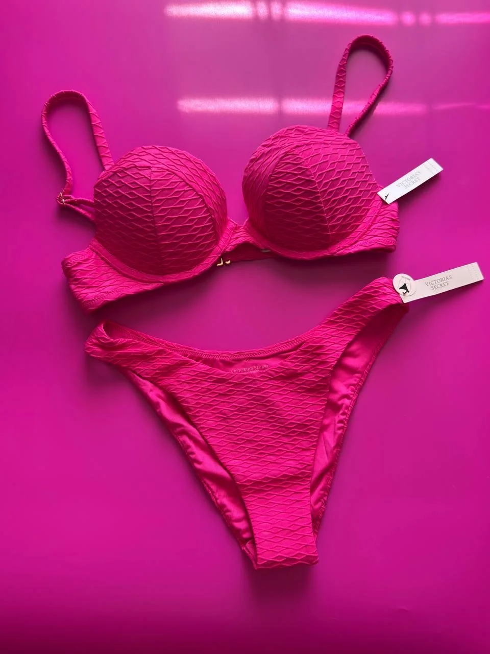 Victorias secret розовый купальник - миниатюра 2