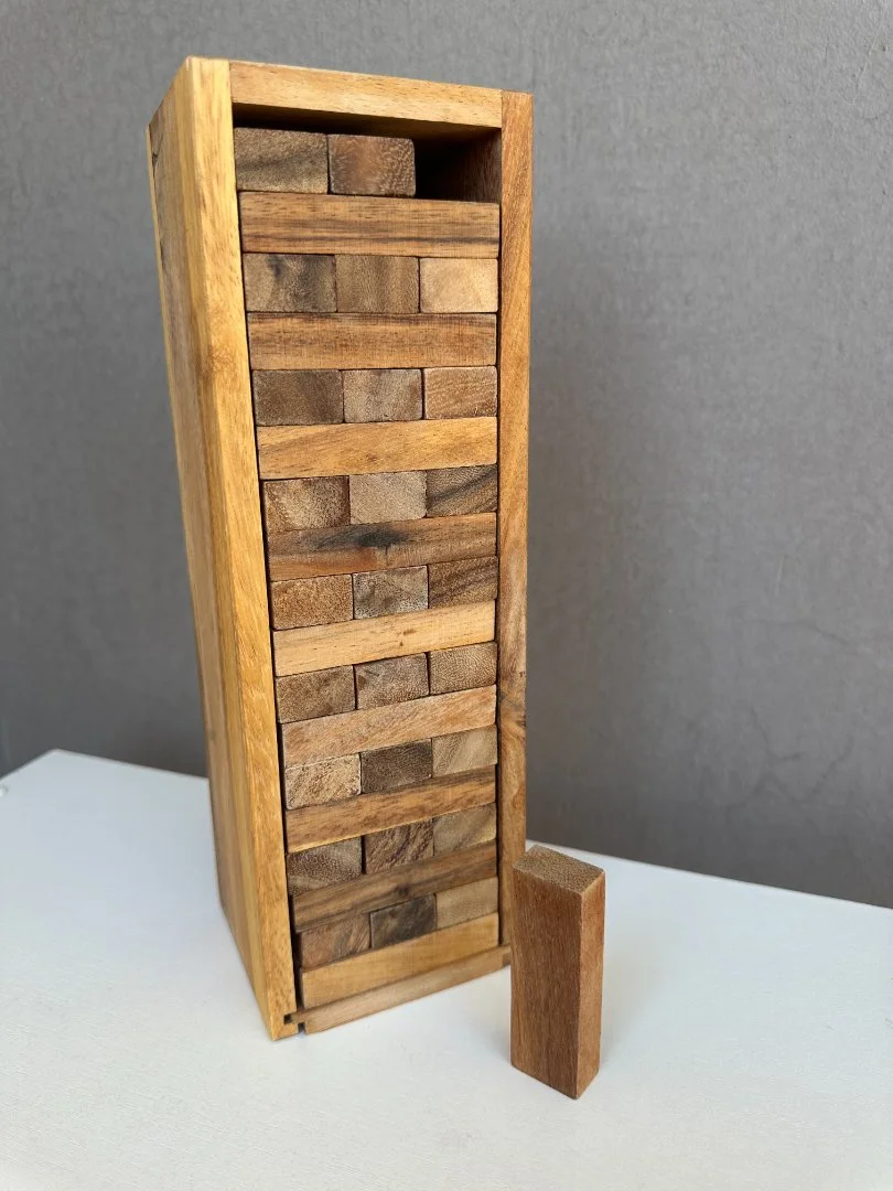 Деревянная игра «Башня» (Jenga / Tumbling Tower), натуральное дерево - миниатюра 2