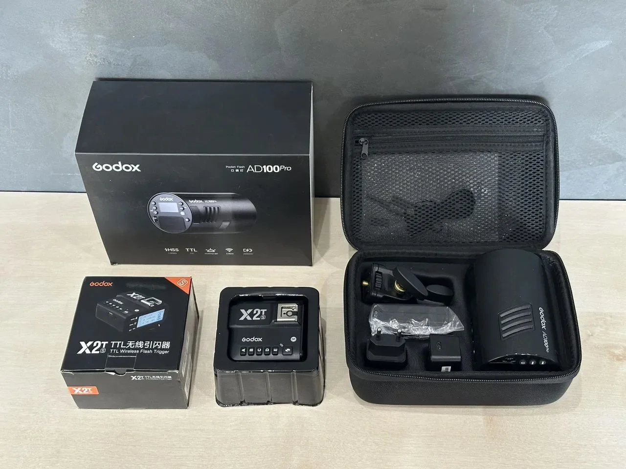Вспышка Godox AD100Pro + синхронизатор X2T-S