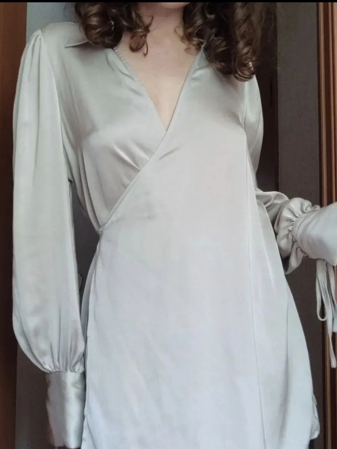 Атласная блузка zara - миниатюра 2