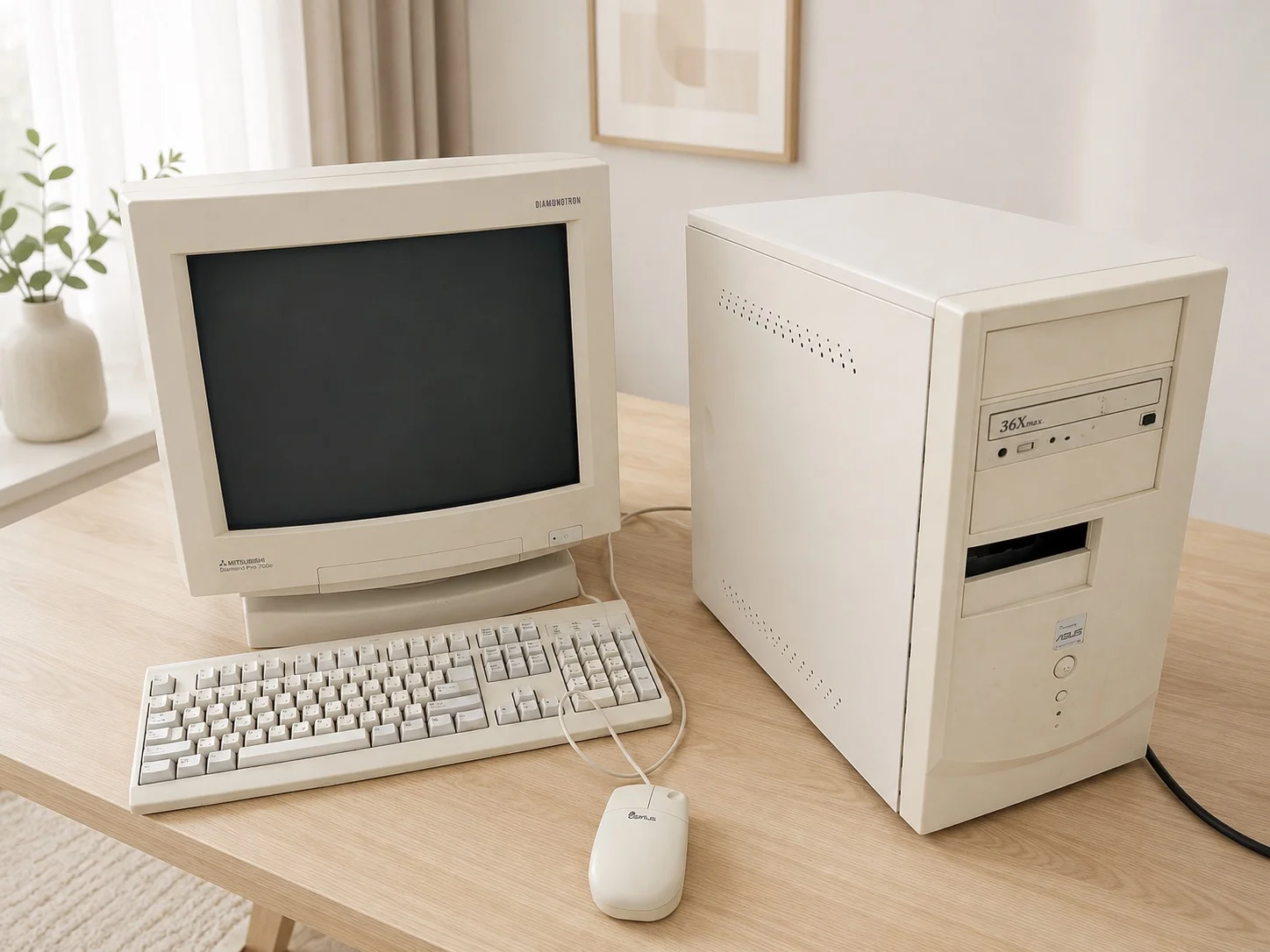 Монитор японский Mitsubishi diamond pro 700 e - миниатюра 4