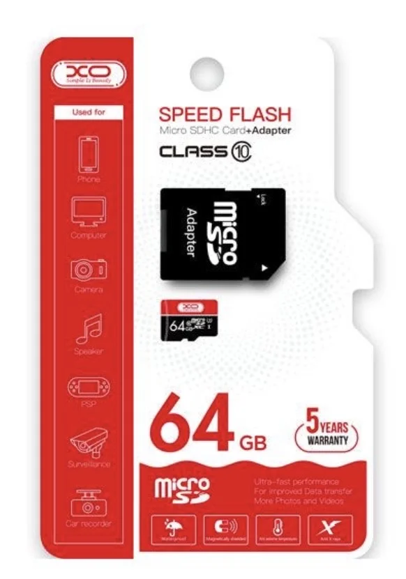 Карта памяти MicroSDXC 64GB Class 10 XO + адаптер - миниатюра 2