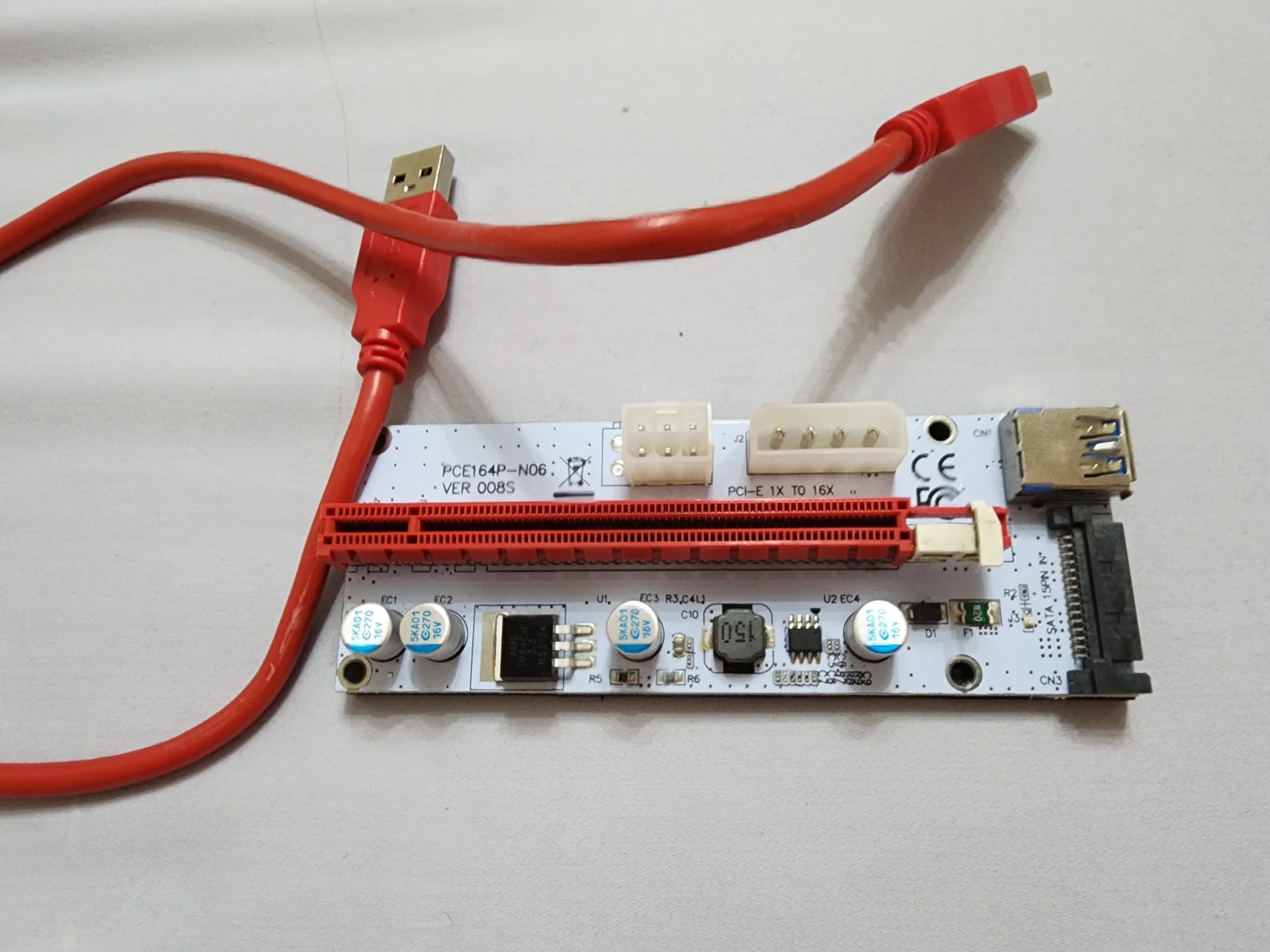 Райзеры для видеокарты PCI-E x1 -> x16 + Синхронизаторы блоков питания - миниатюра 2