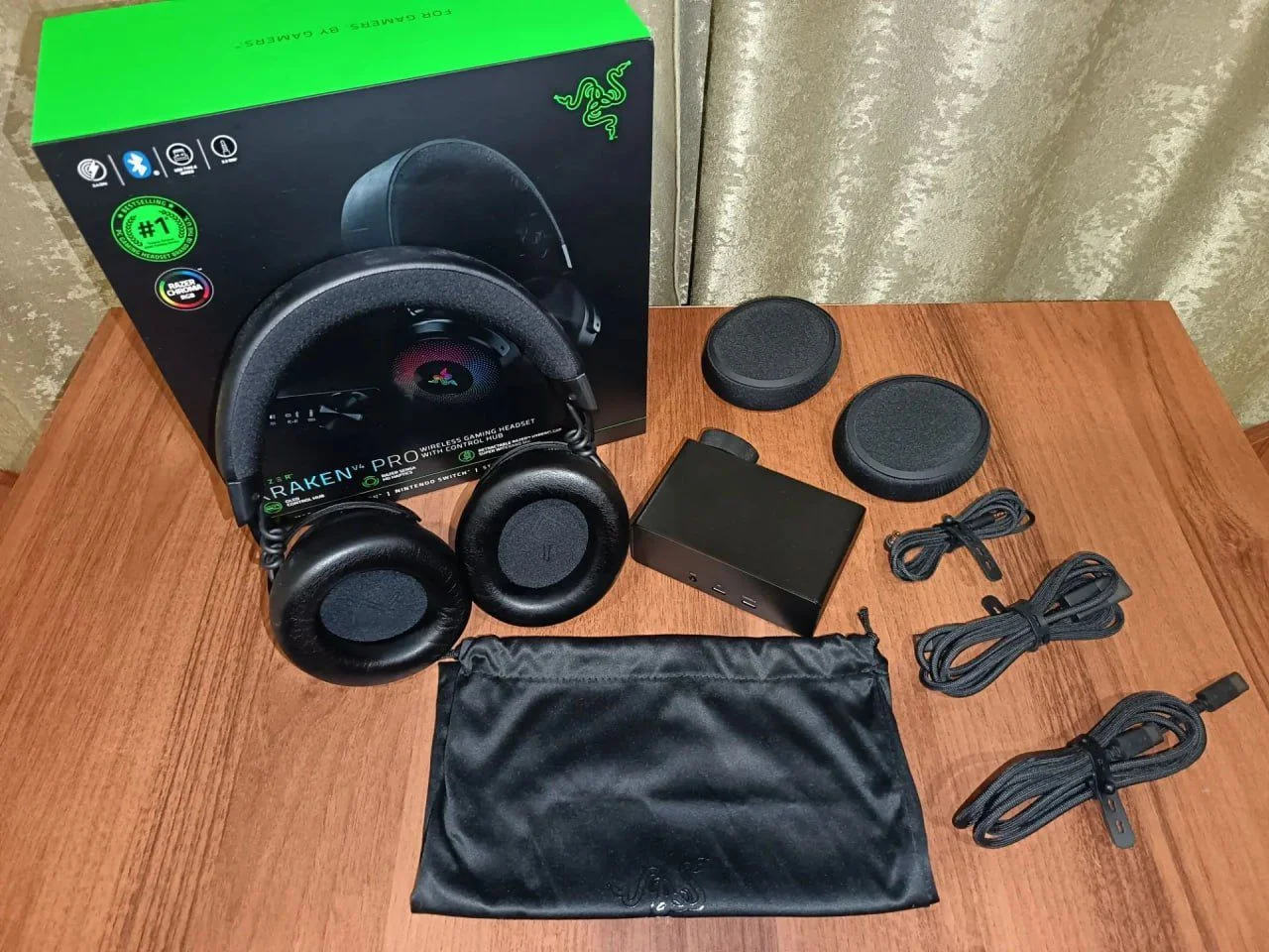 Razer kraken v4 pro + тканевые амбушюры - миниатюра 3