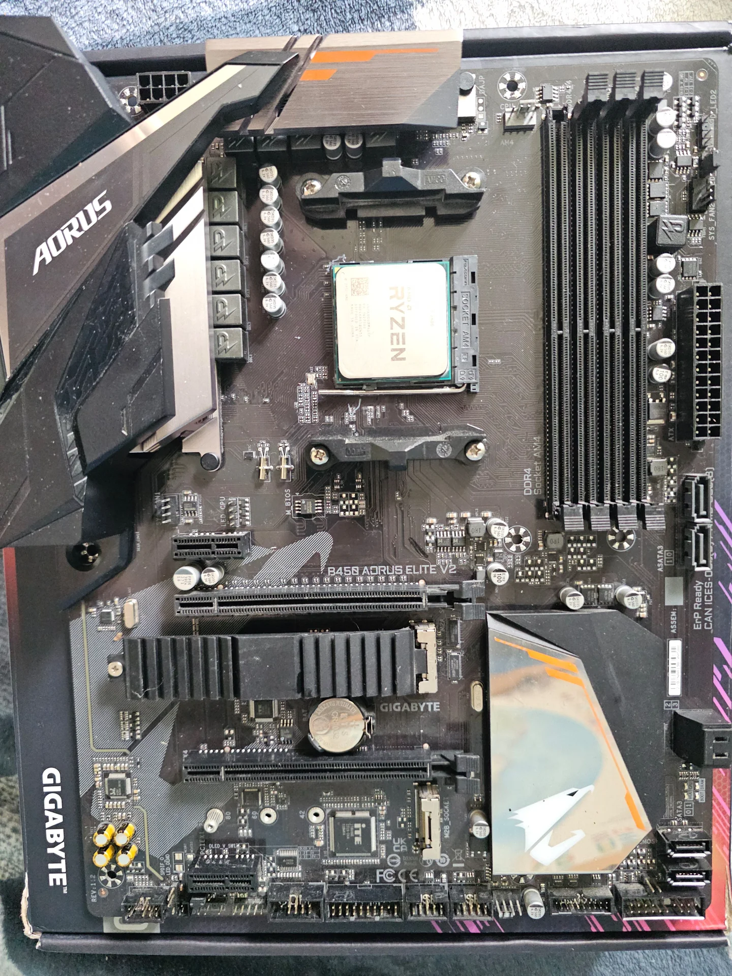 b450 aorus elite v2 + ryzen 5 2600 - миниатюра 2