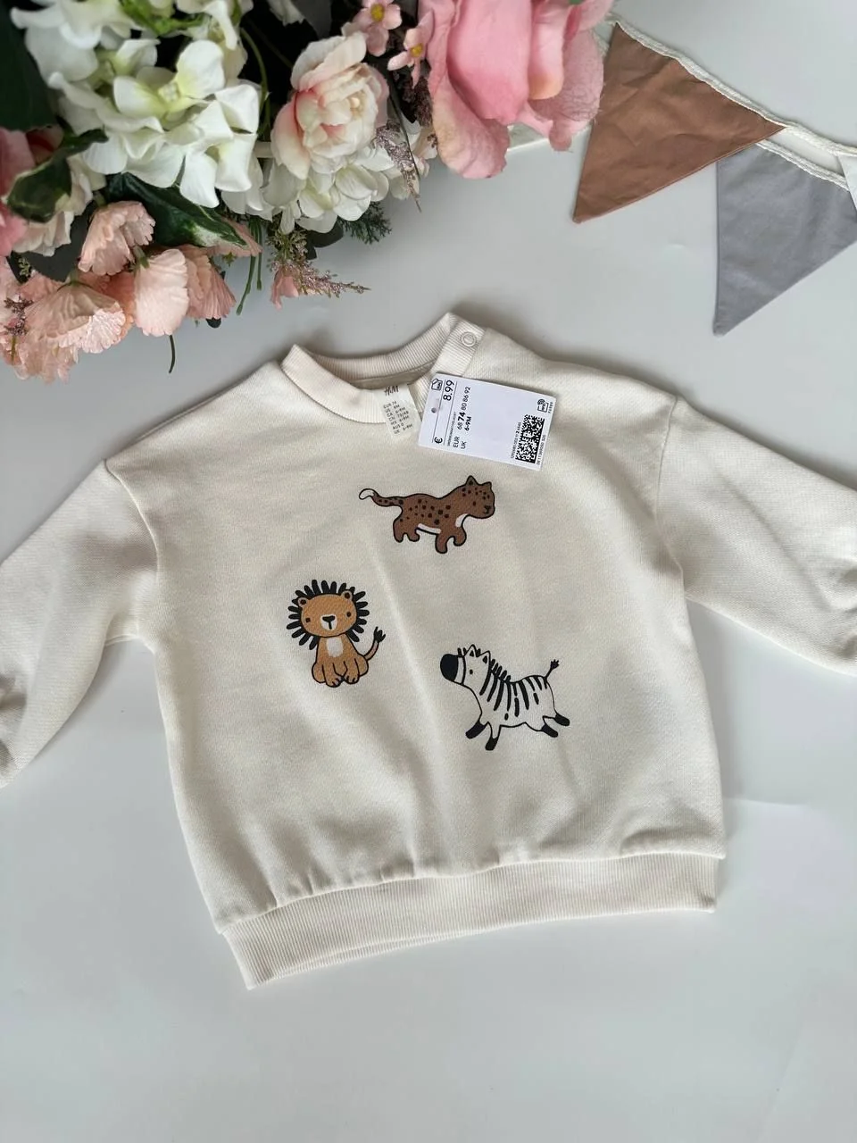 Стильный лук H&M свитшот и джинсы на мальчика 80 - миниатюра 5