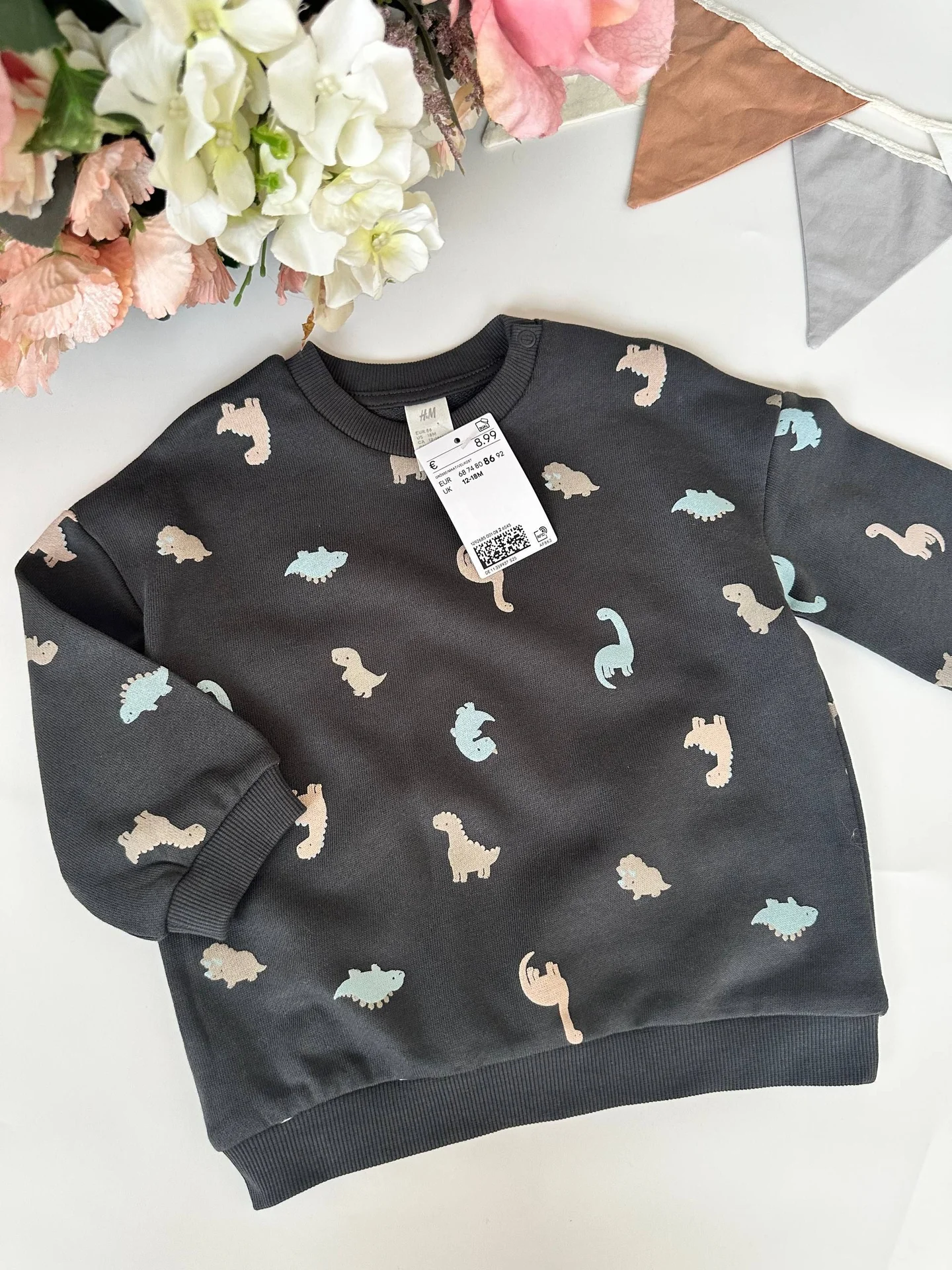 Стильный образ H&M свитшот и джинсы размер 86 - миниатюра 3