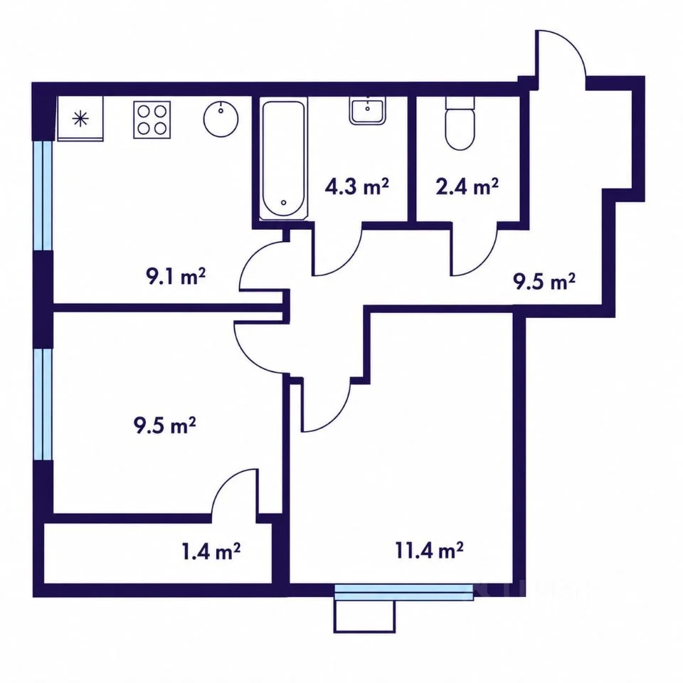 Продается 2-комн. квартира, 47,6 м² в ЖК «Прокшино» - миниатюра 14