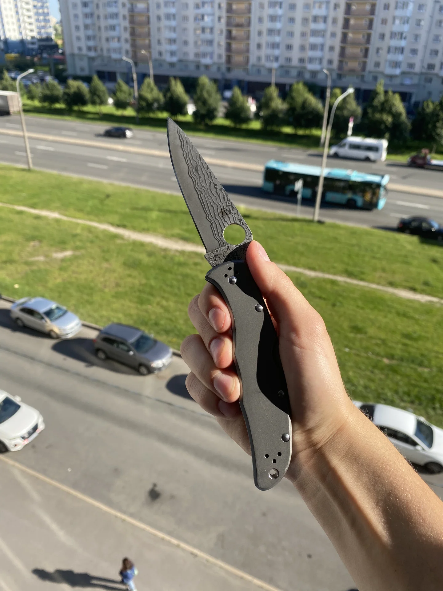 нож Spyderco Endura Damascus - миниатюра 4