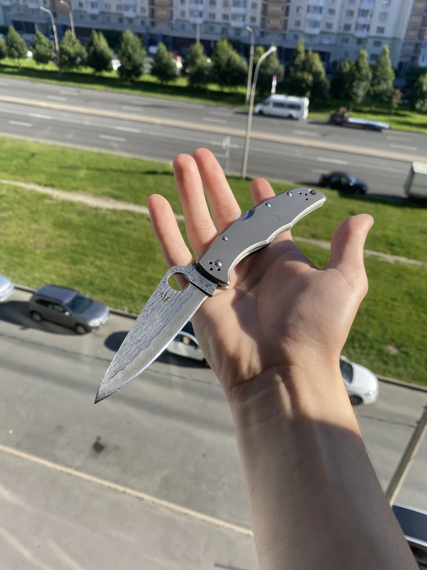 нож Spyderco Endura Damascus - миниатюра 5