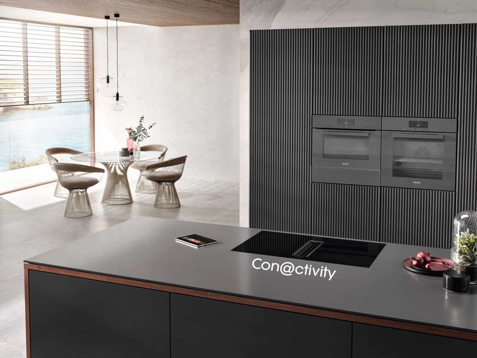 Варочная панель с вытяжкой Miele KMDA 7676-1 FL Bl - миниатюра 4
