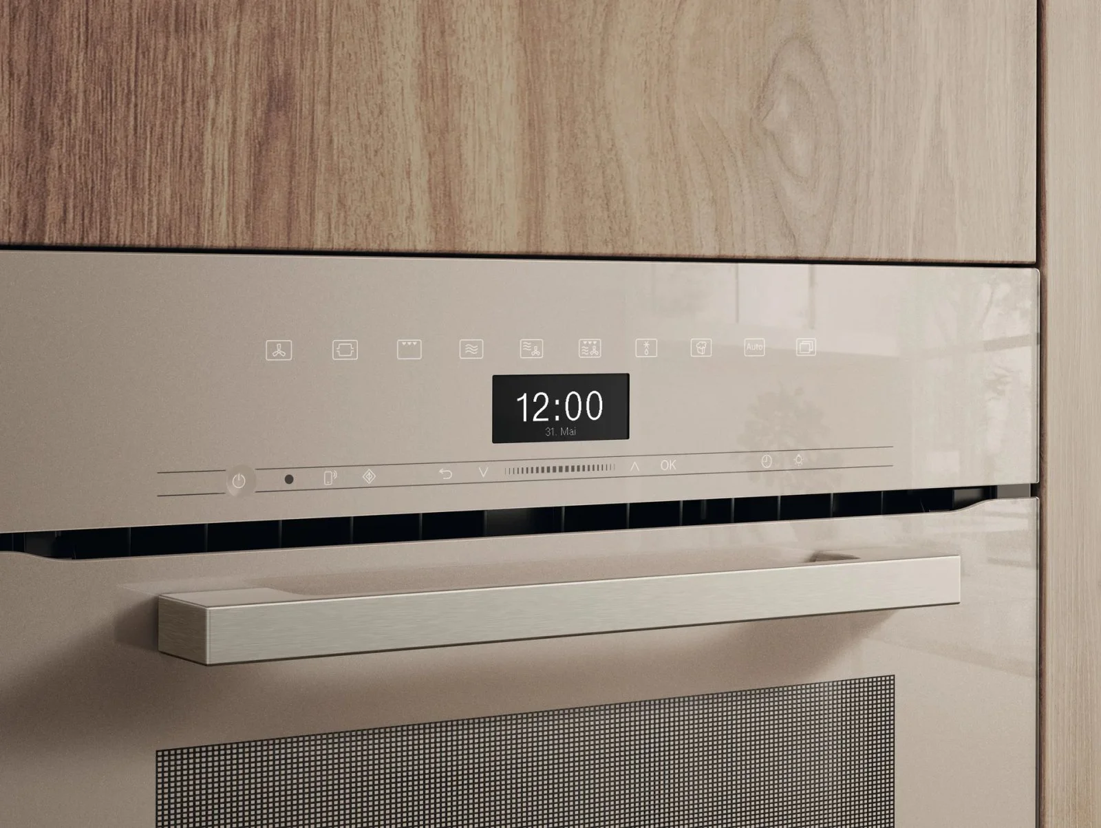 Духовой шкаф Miele H 7440 BM Pearl Beige - миниатюра 2