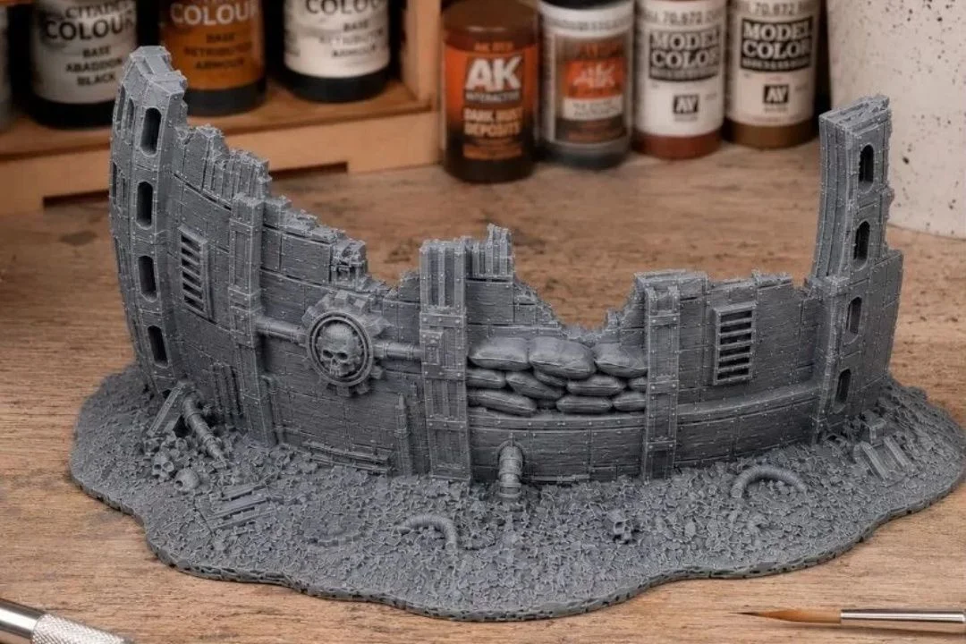 Террейн руины 40k Разрушенная стена 3D печать - изображение 1