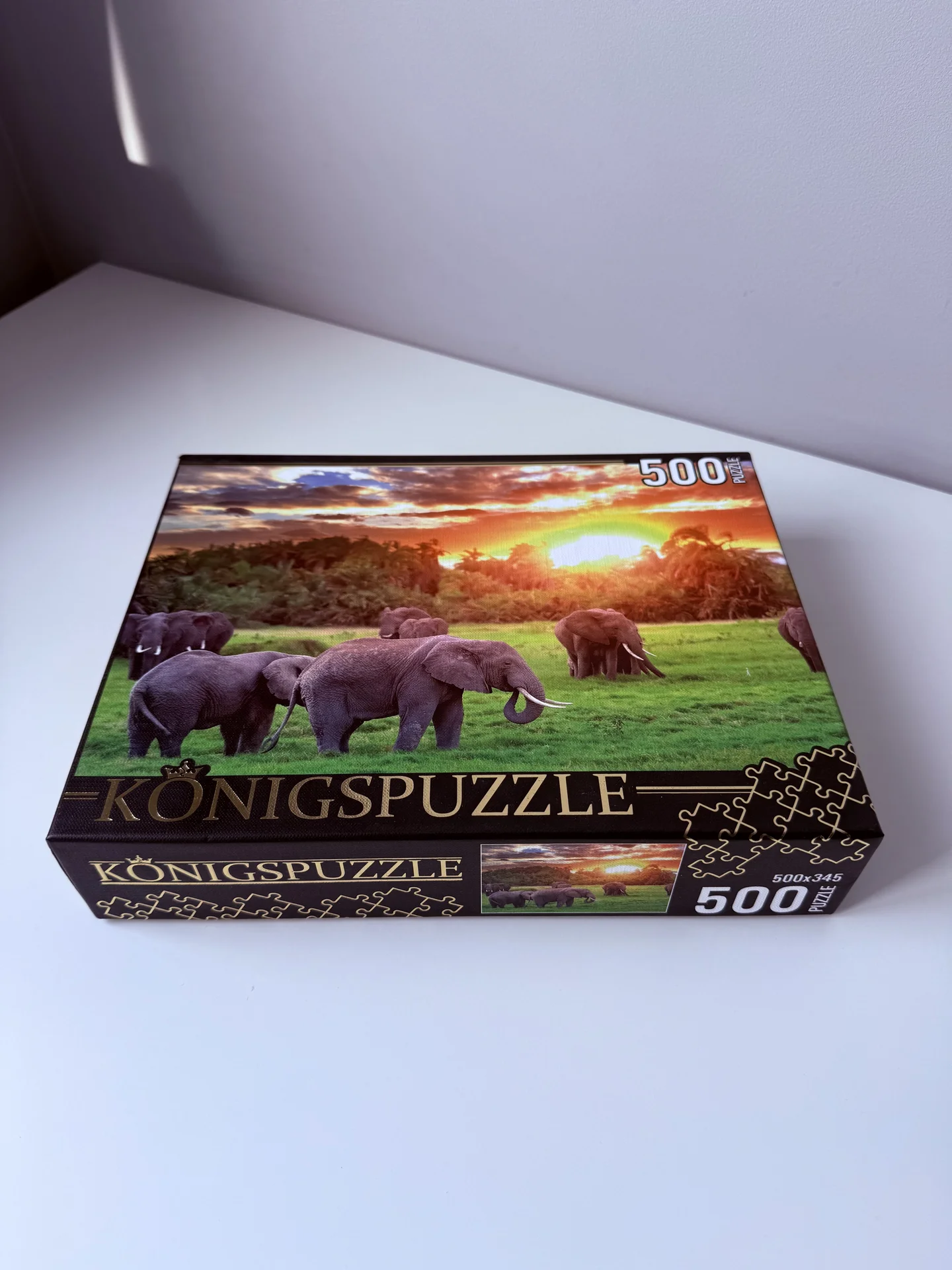 Кенийские слоны пазлы 500 элементов Konigspuzzle - миниатюра 2