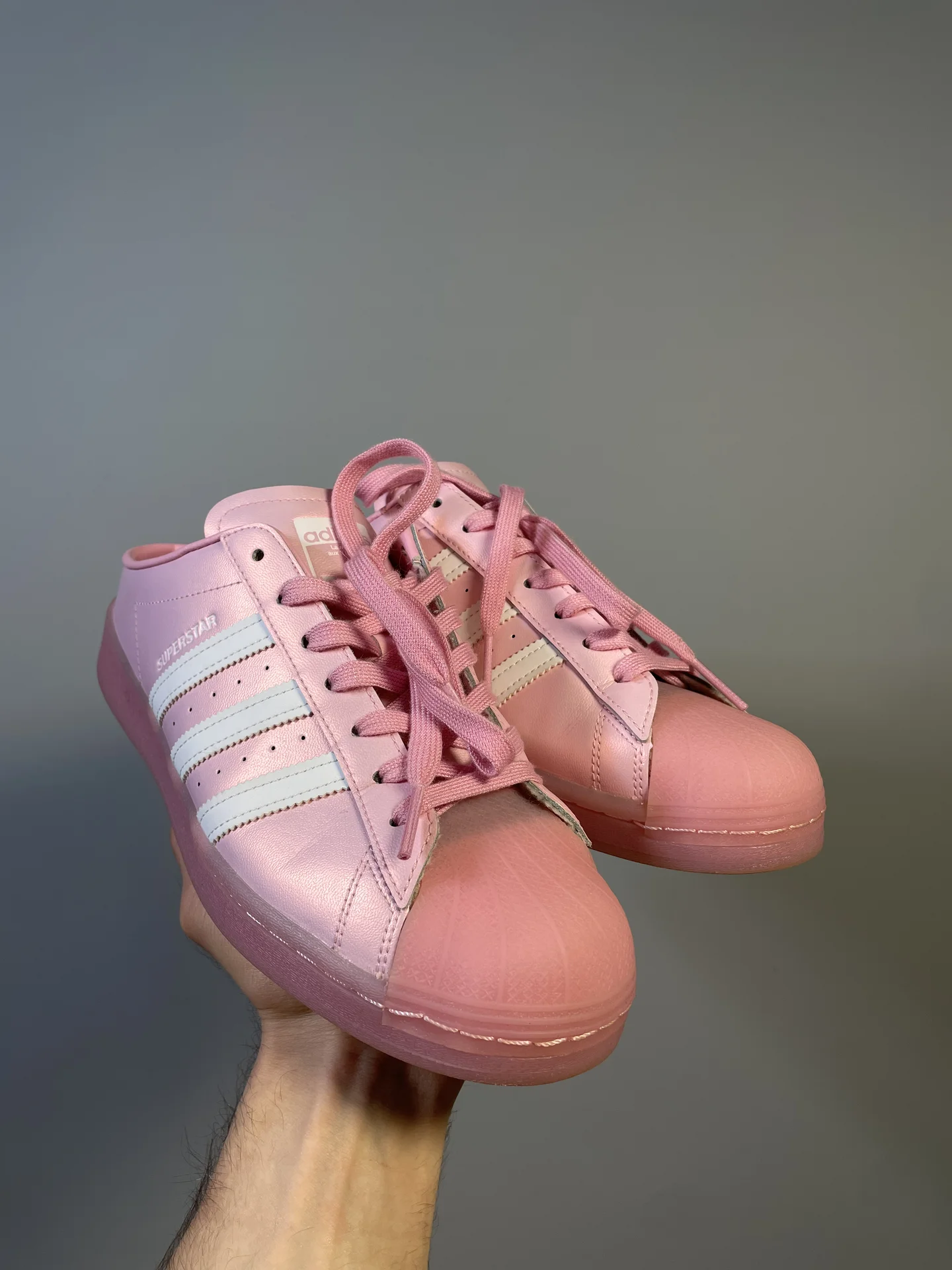 Кроссовки 42-43 adidas superstar mule розовые - миниатюра 2