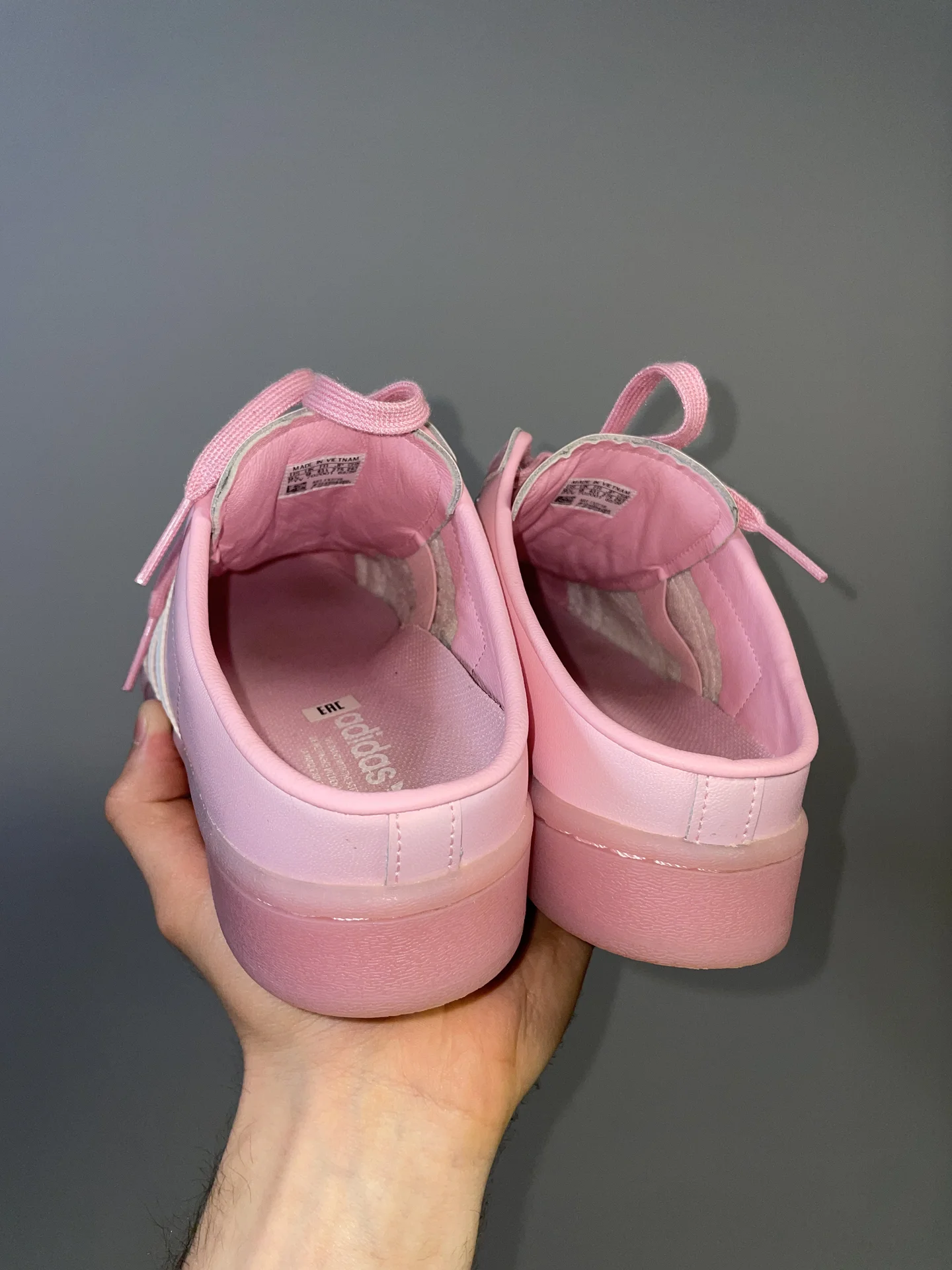 Кроссовки 42-43 adidas superstar mule розовые - миниатюра 6