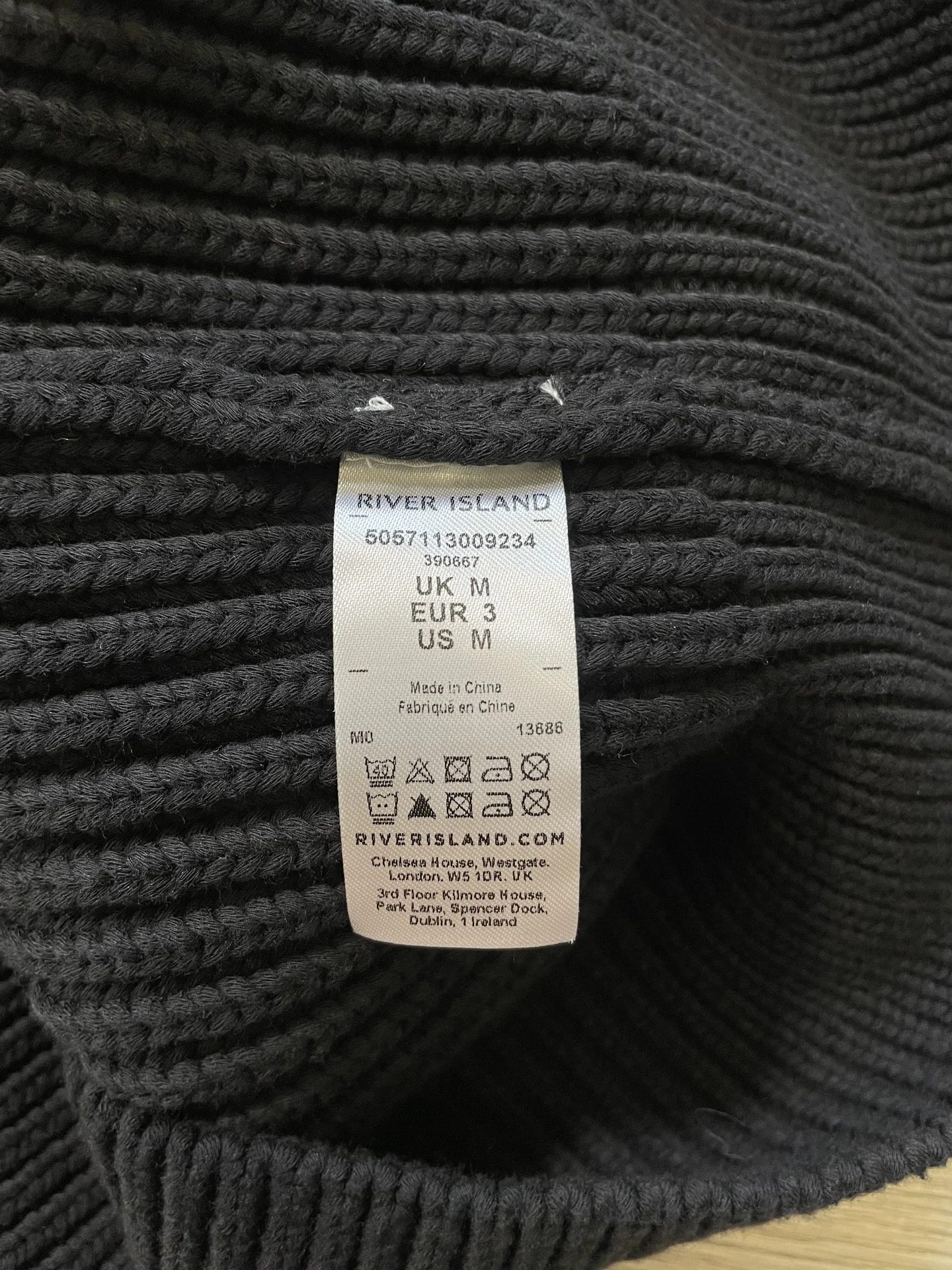 River Island свитер мужской вязаный хлопковый - миниатюра 6