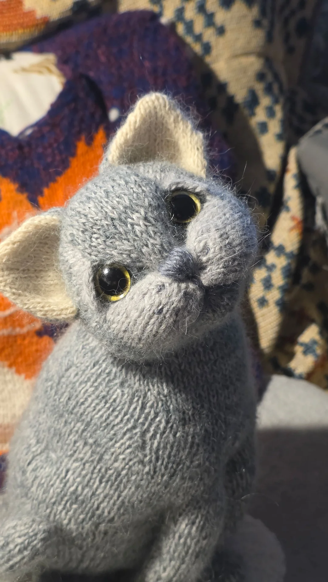 вязаный Котик игрушка - изображение 1