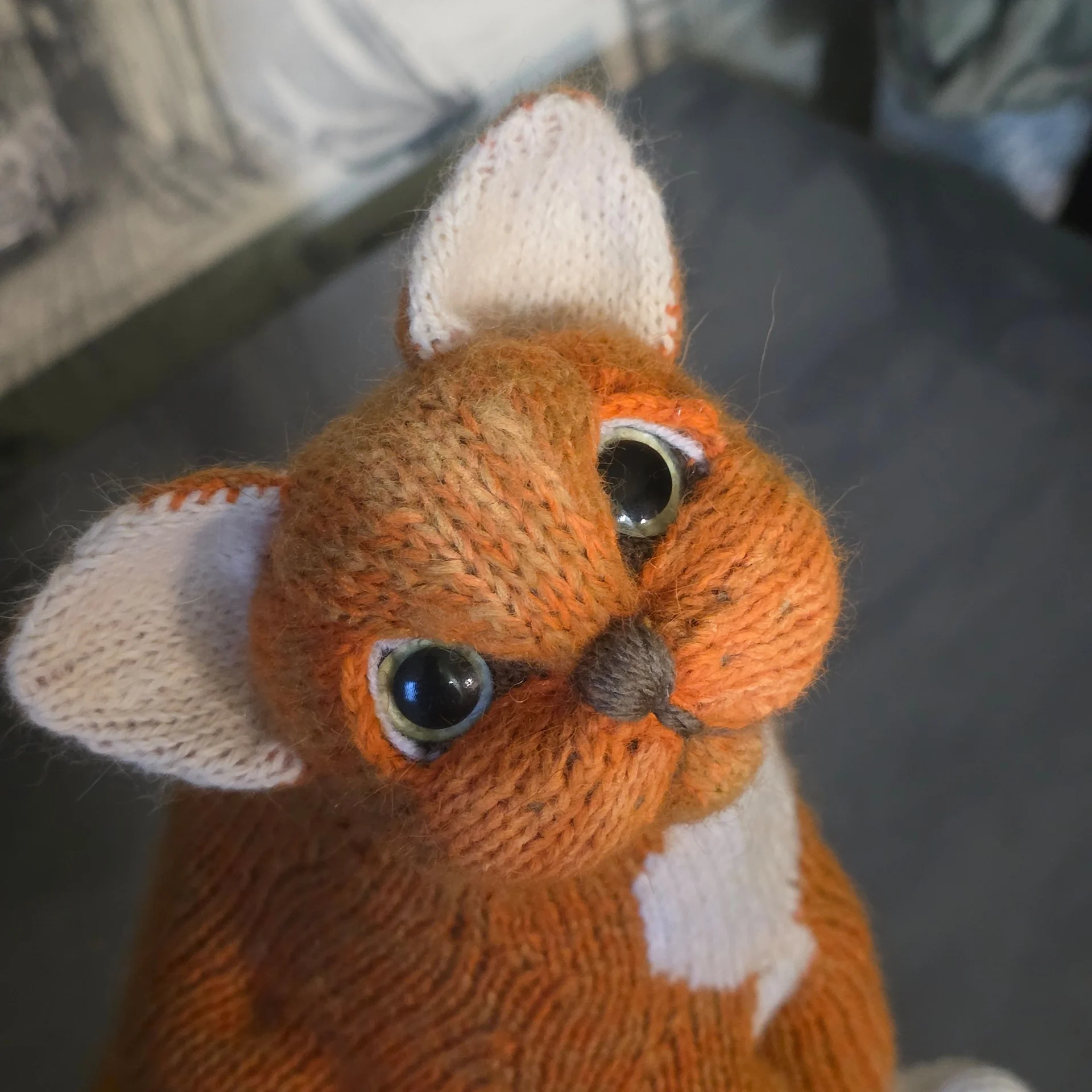 вязаный Котик игрушка - миниатюра 2