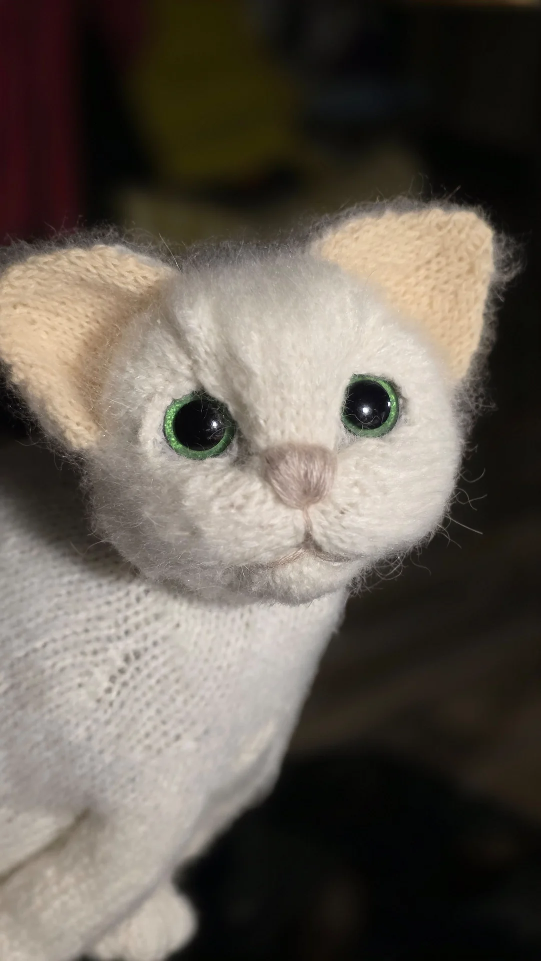 вязаный Котик игрушка - миниатюра 4