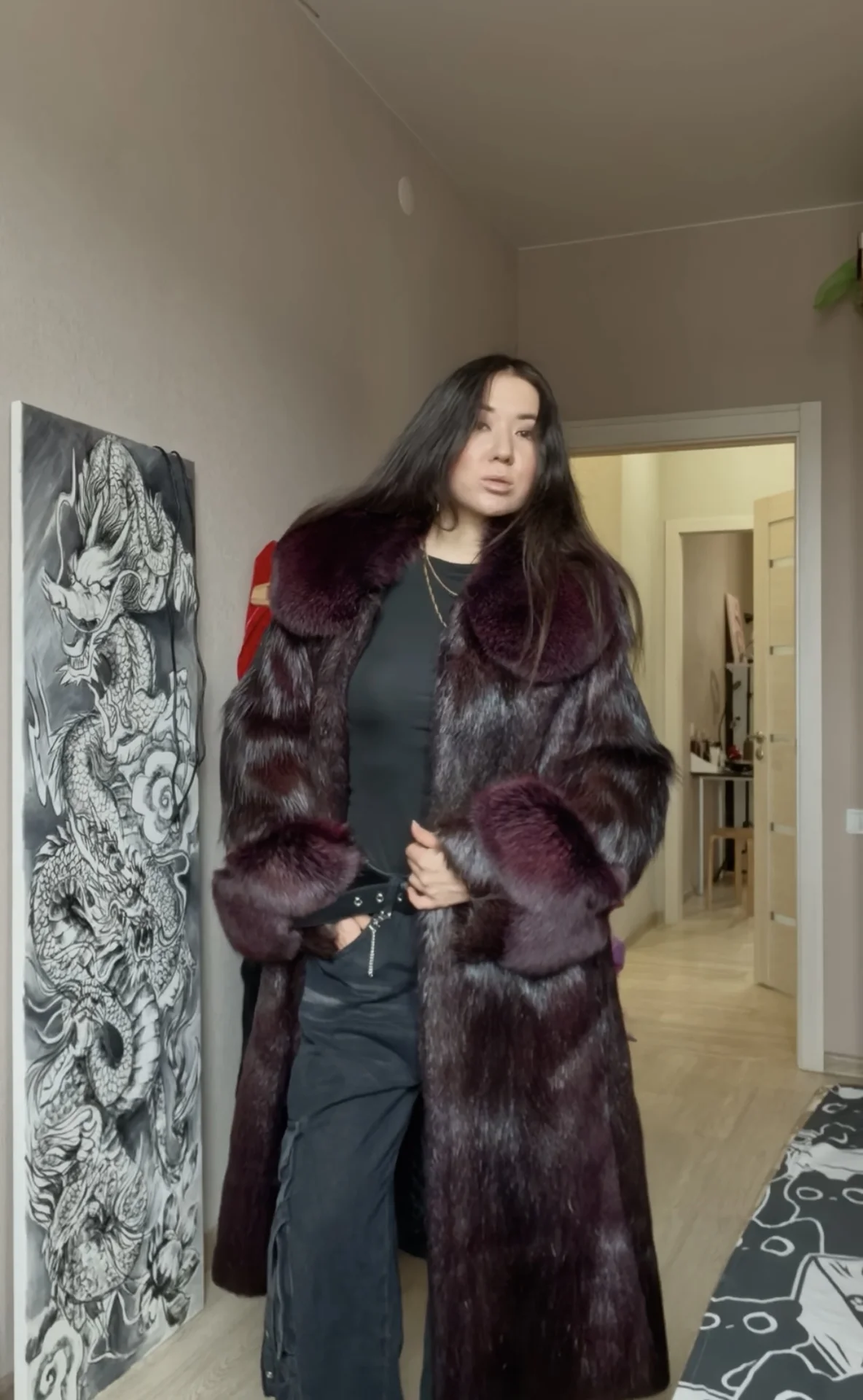 Натуральная шуба винтаж - миниатюра 3