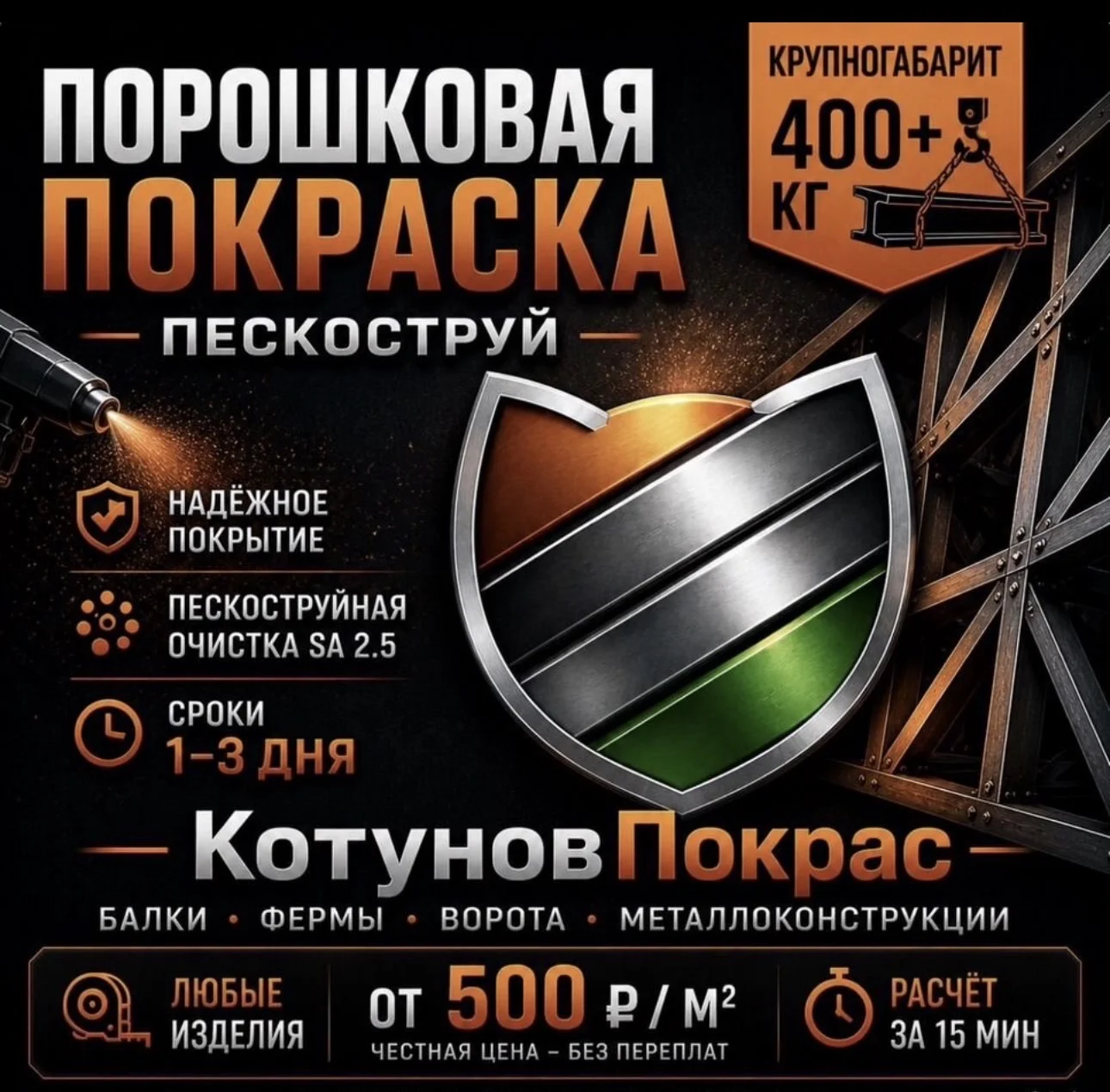 порошковая покраска - изображение 1