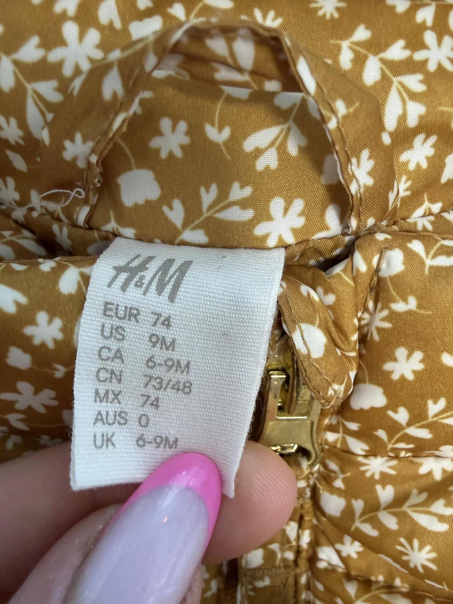 куртка для девочки H&M 74 размер - миниатюра 3