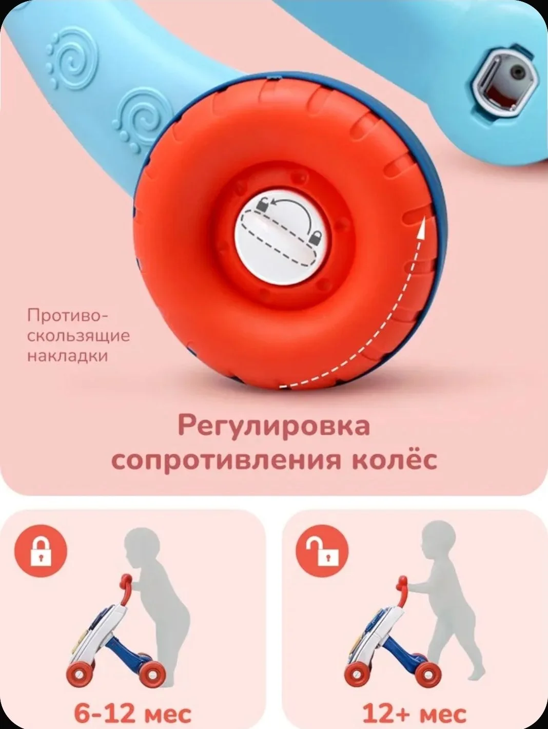 Каталка ходунки с игровой панелью - миниатюра 5
