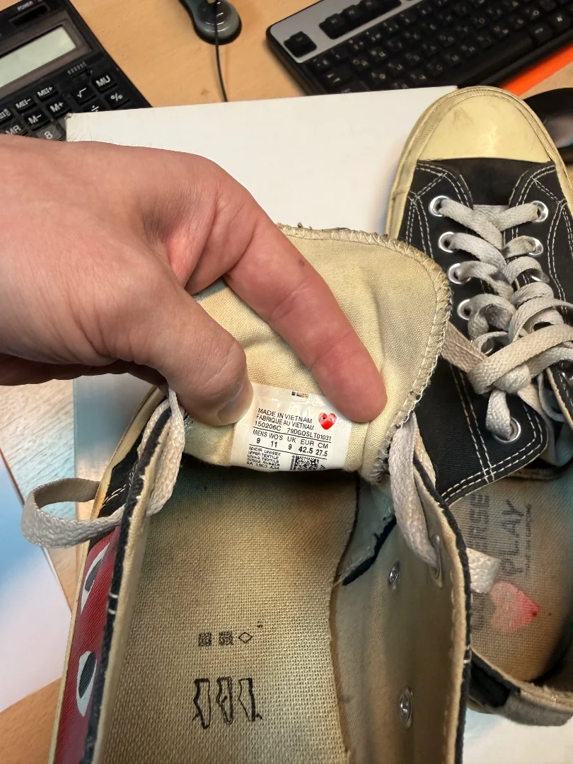 Кроссовки Play Chuck 70 OG Comme Des Garçons Play x Converse - миниатюра 9