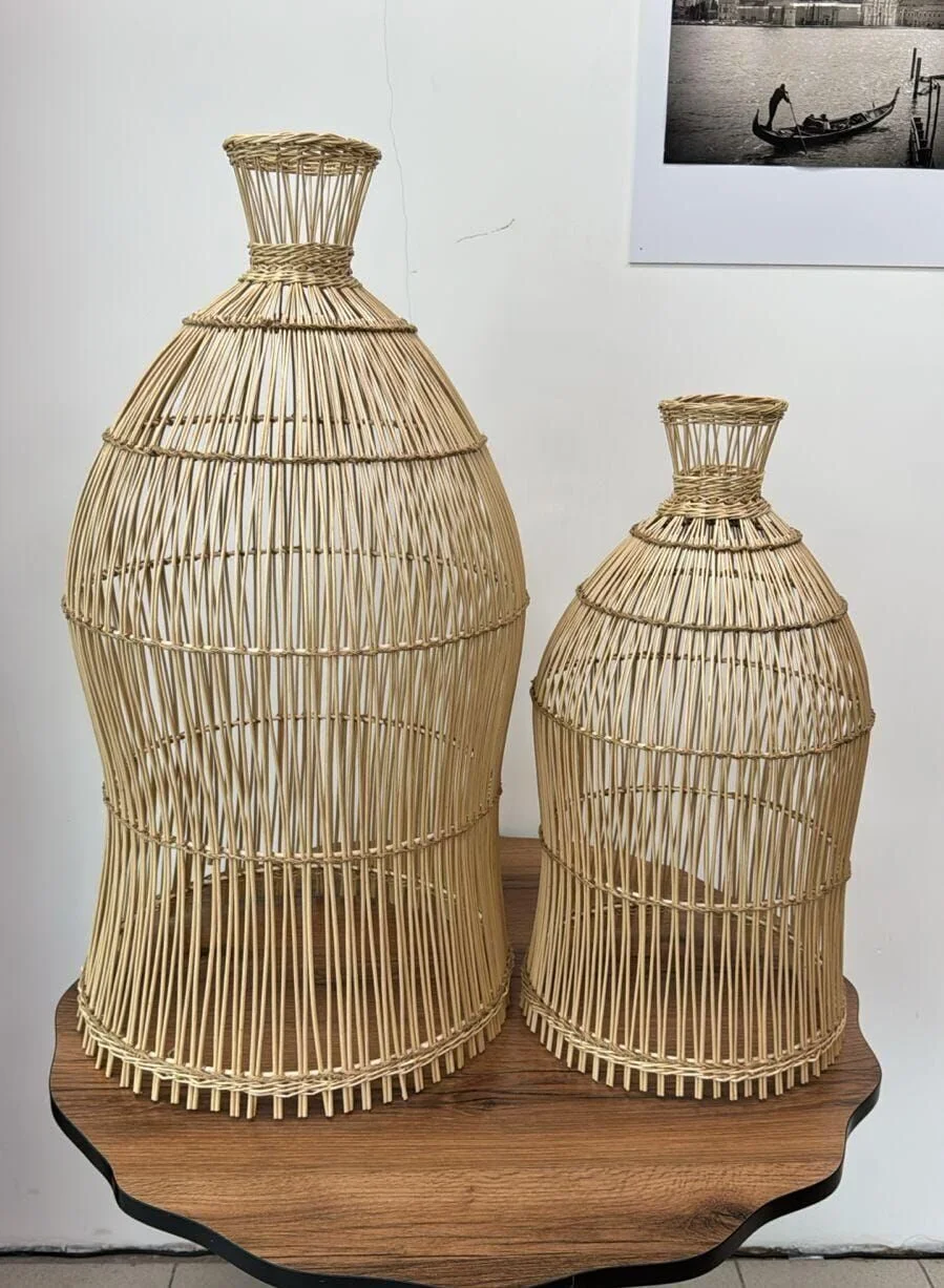 Плетеный абажур из лозы В70Д34 см - изображение 1