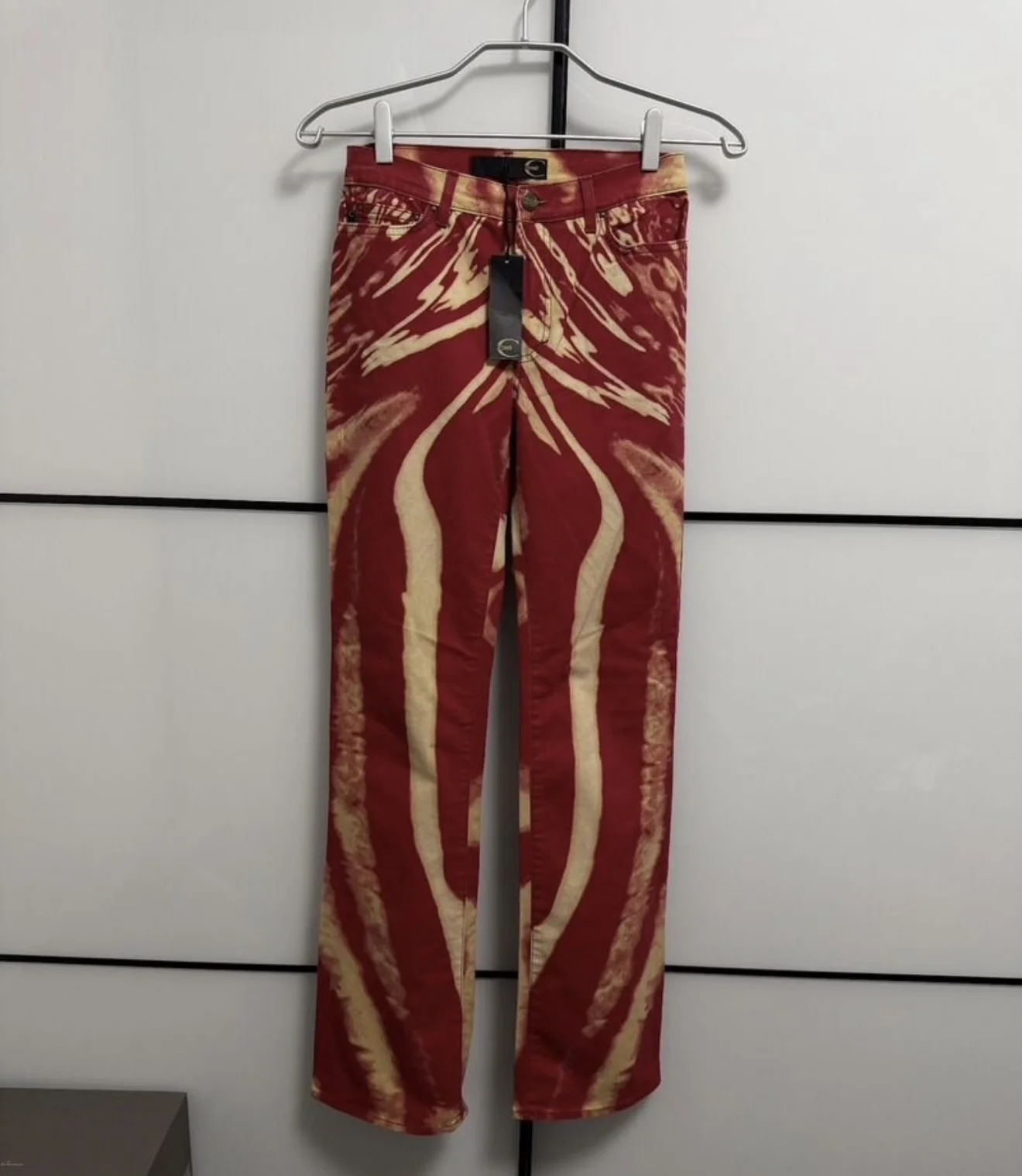 Just cavalli винтажные джинсы красные - миниатюра 2