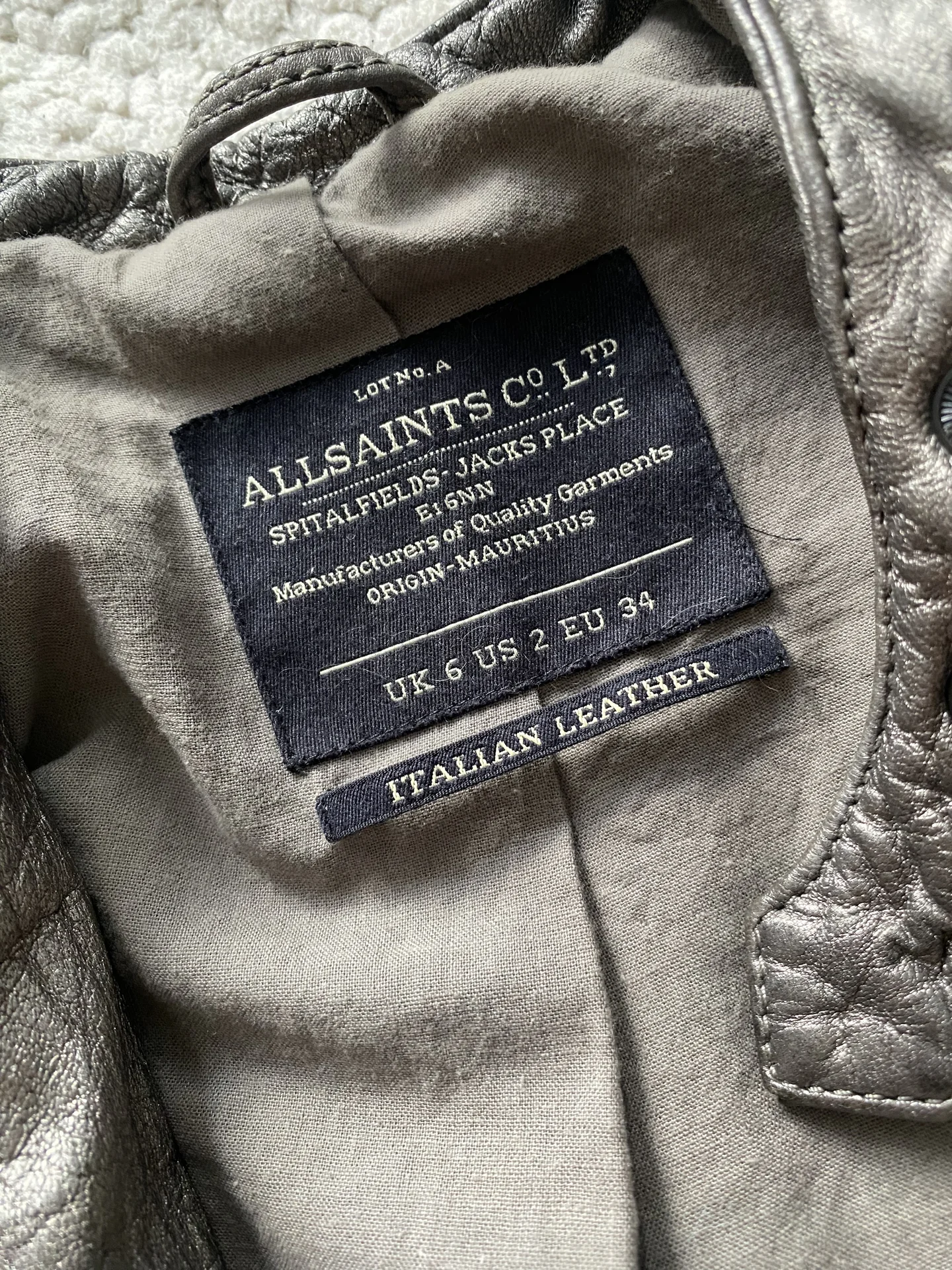 кожаная куртка AllSaints архив - миниатюра 2