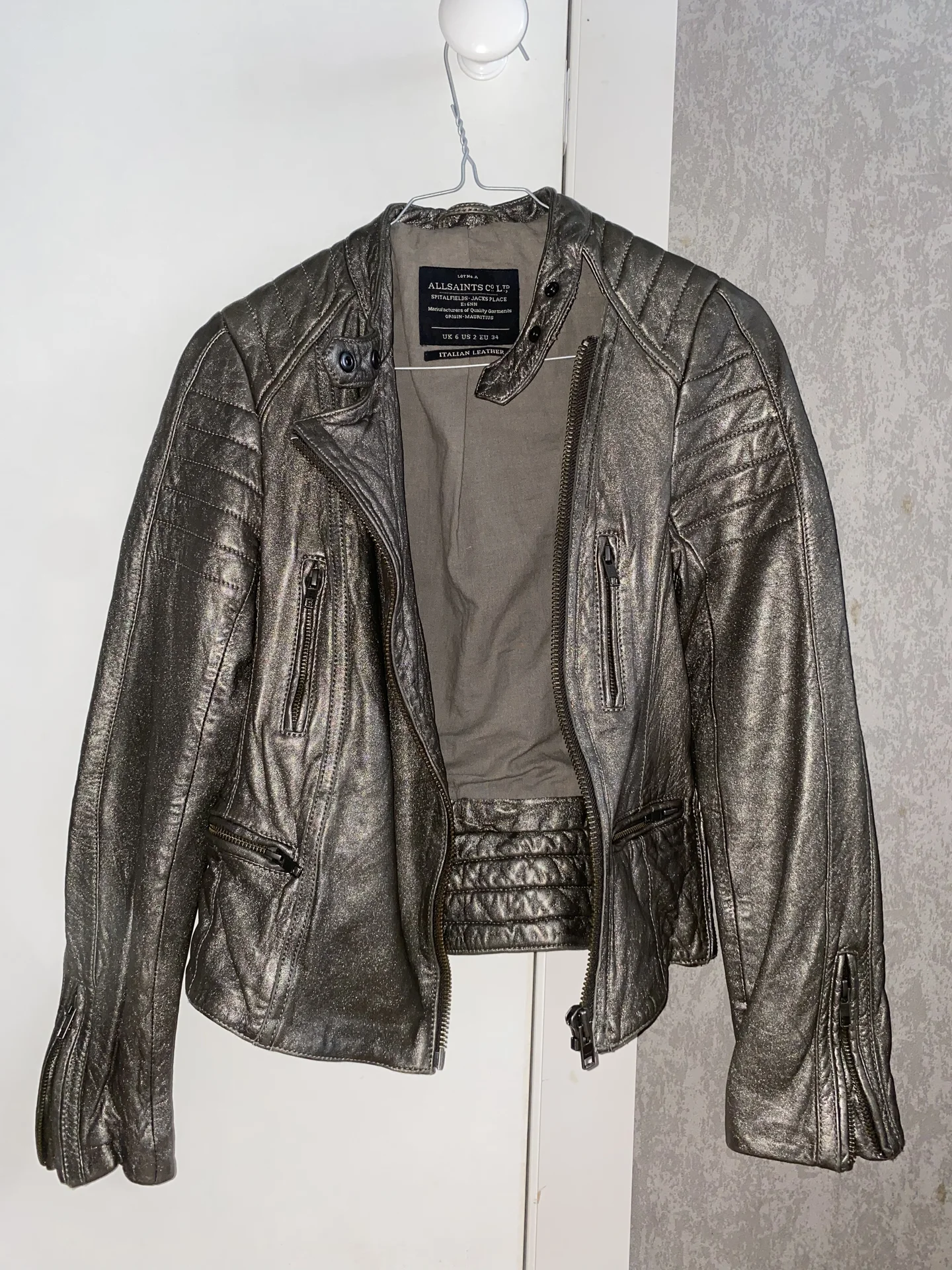кожаная куртка AllSaints архив - миниатюра 3