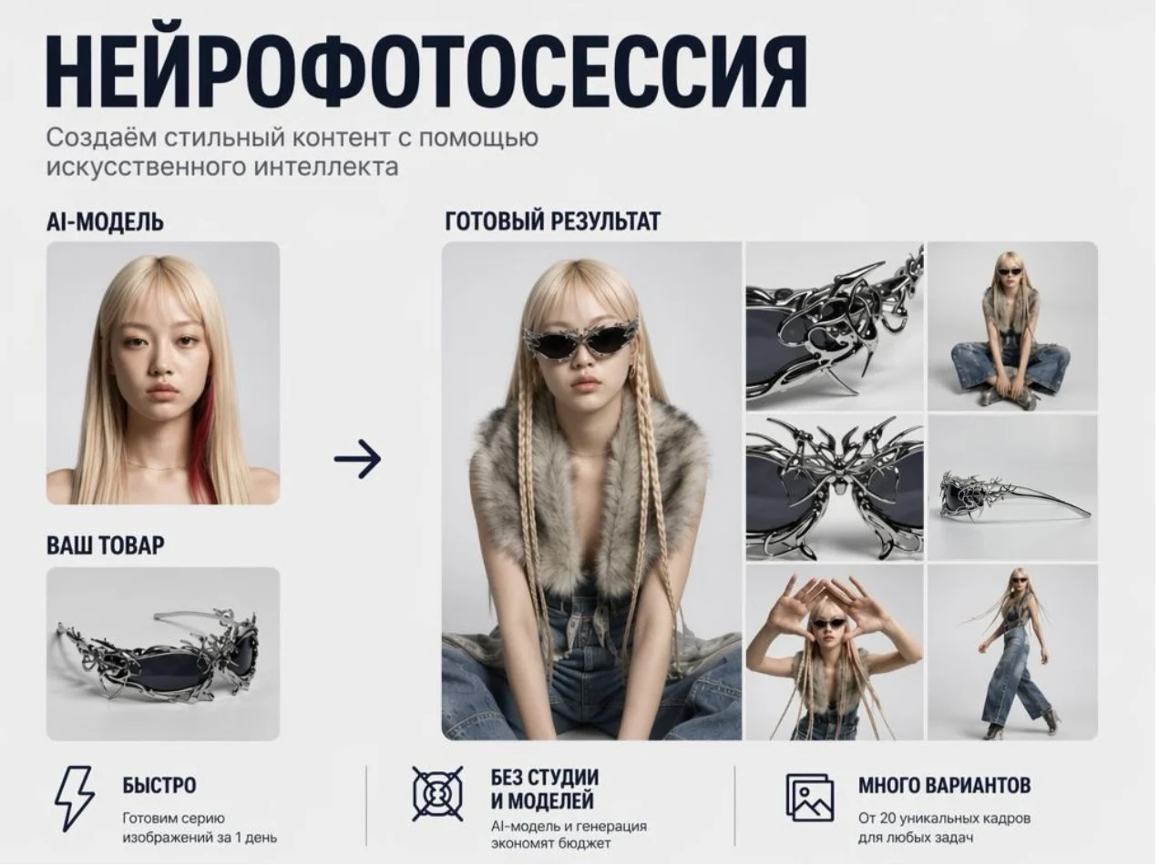 Нейрофотосессия для маркетплейсов и для себя - изображение 1