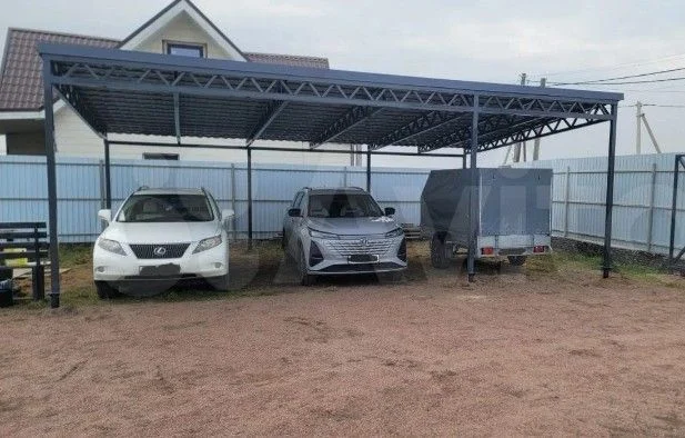 Навес односкатный 6000х6000мм - миниатюра 6