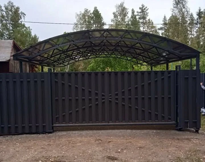 Навес арочный из поликарбоната 5600х6000мм - миниатюра 13