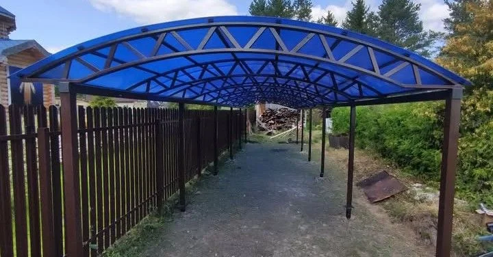 Навес арочный из поликарбоната 5600х6000мм - миниатюра 19