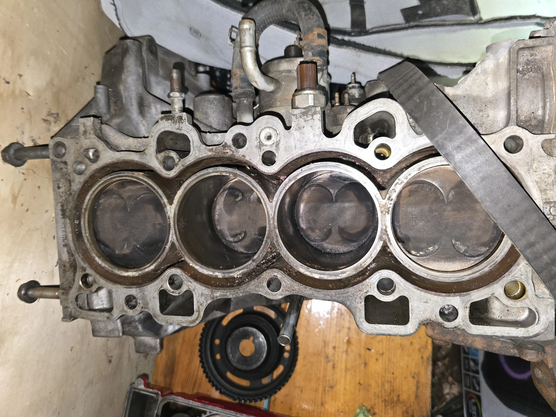 Двигатель Honda B16A2 (ГБЦ + Блок + Впуск) под реб - миниатюра 3