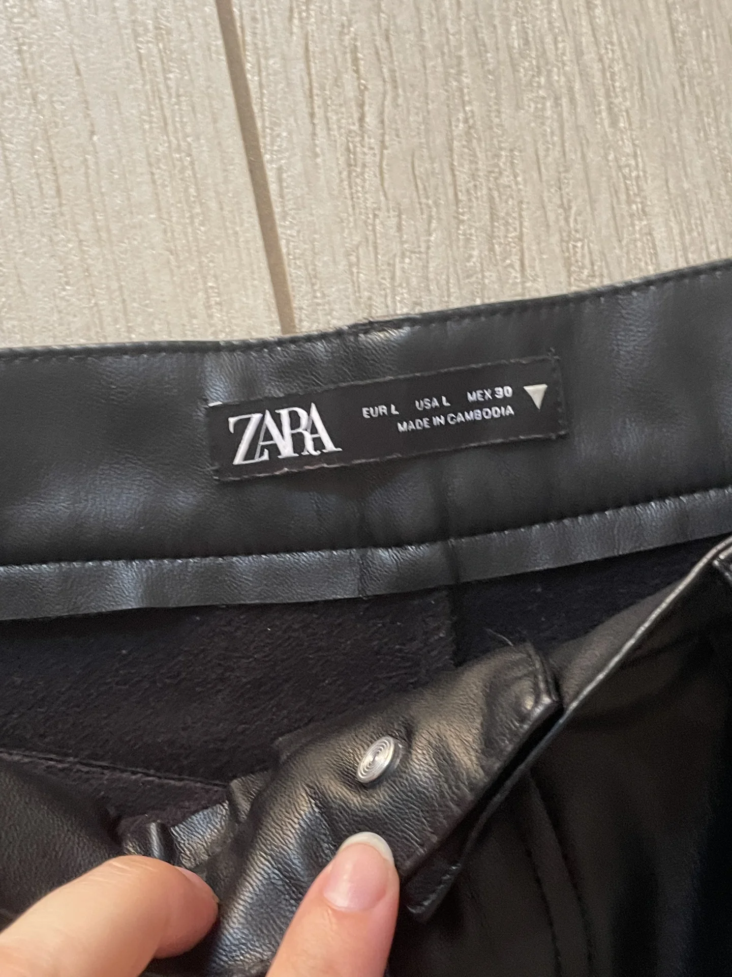 Штаны кожаные Zara - миниатюра 2