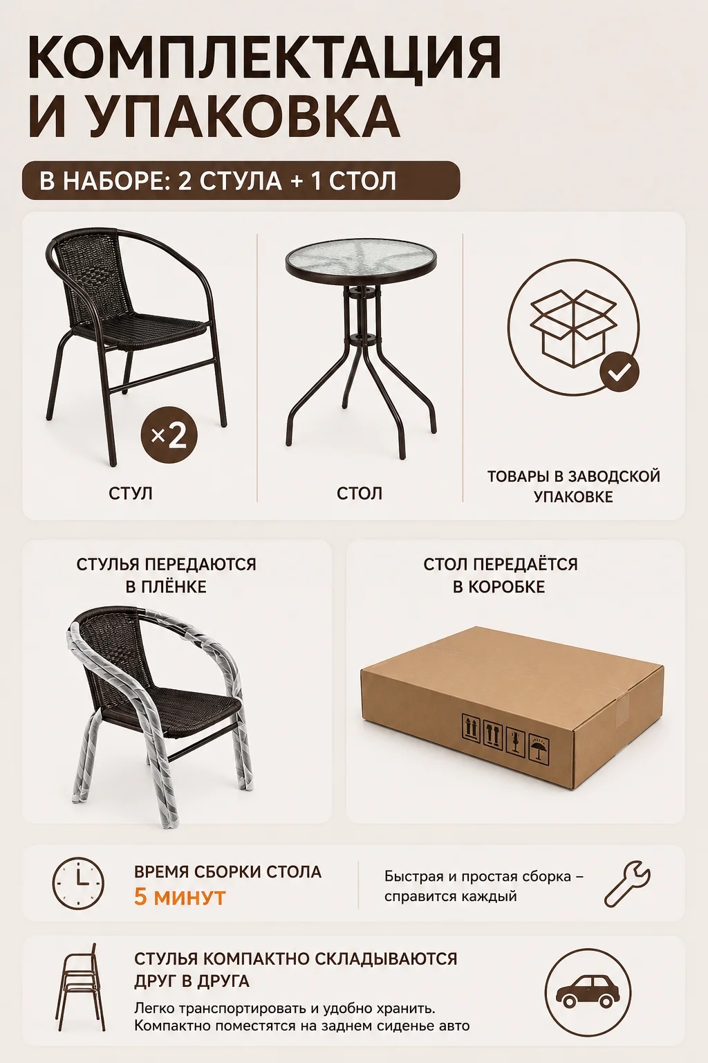 Новый комплект садовой мебели - миниатюра 3